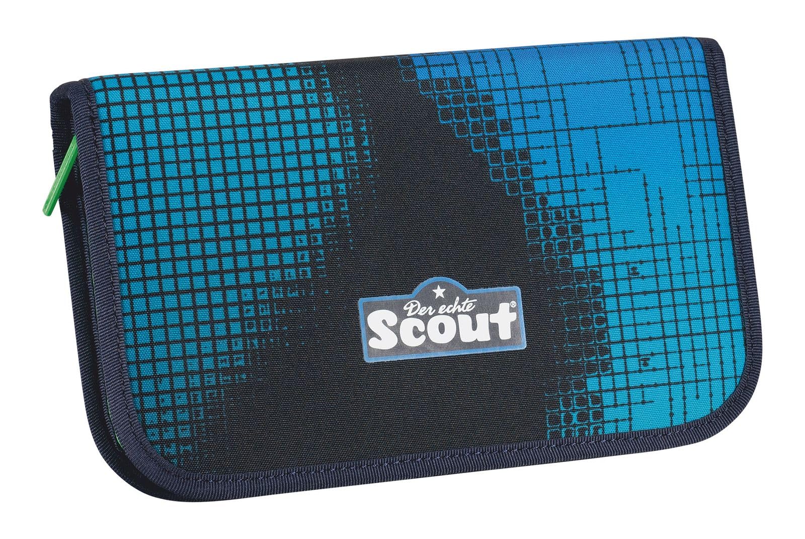 SCOUT Schulranzen Movie Star Neo Set 4-teilig Blue Pixel blau