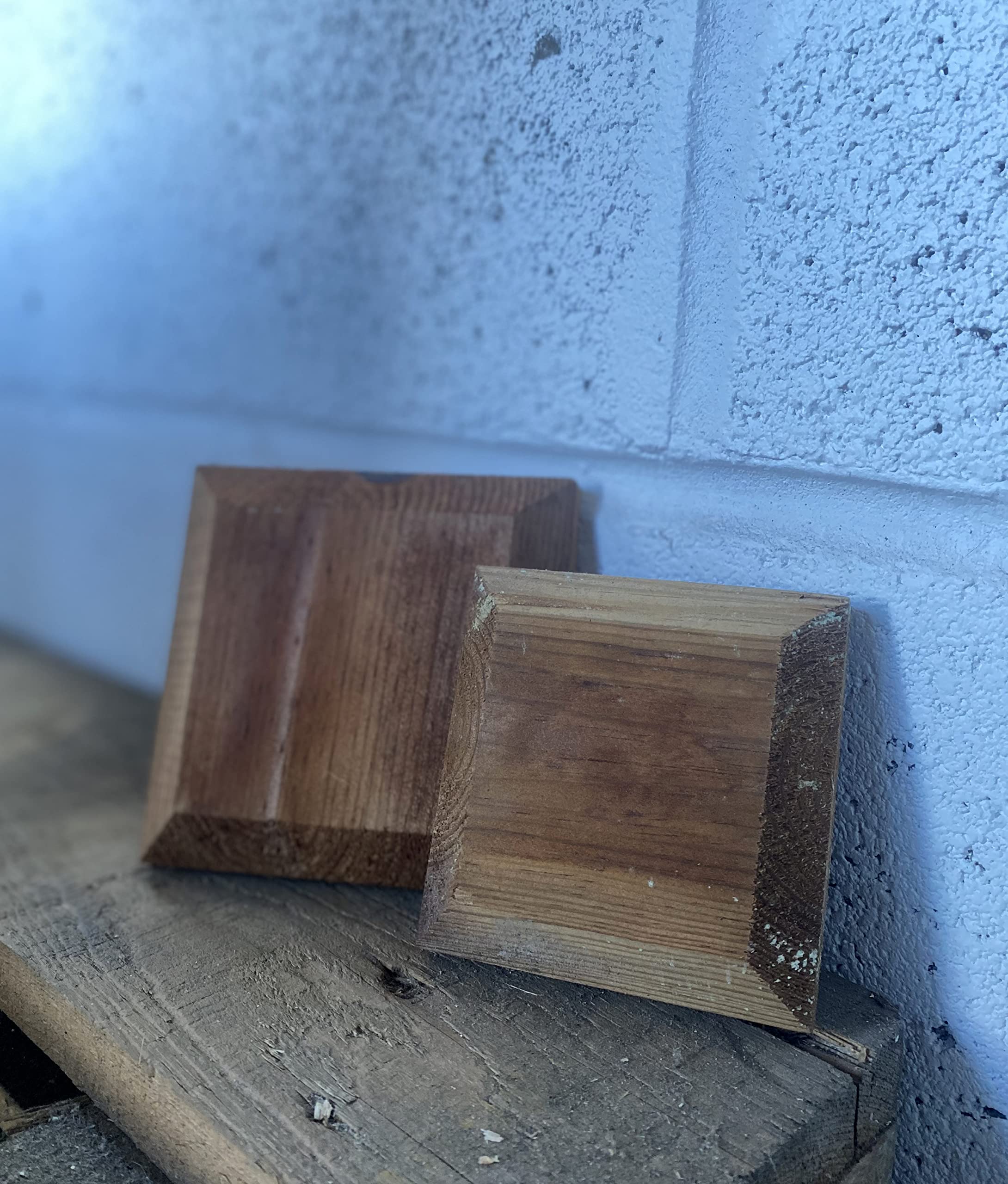 Just The Job Supplies Brown Wooden Post Finial - Treated Pine - Flat, Acorn Or Ball 50Mm 75Mm 100Mm Post Cap (90Mm Square Cap)