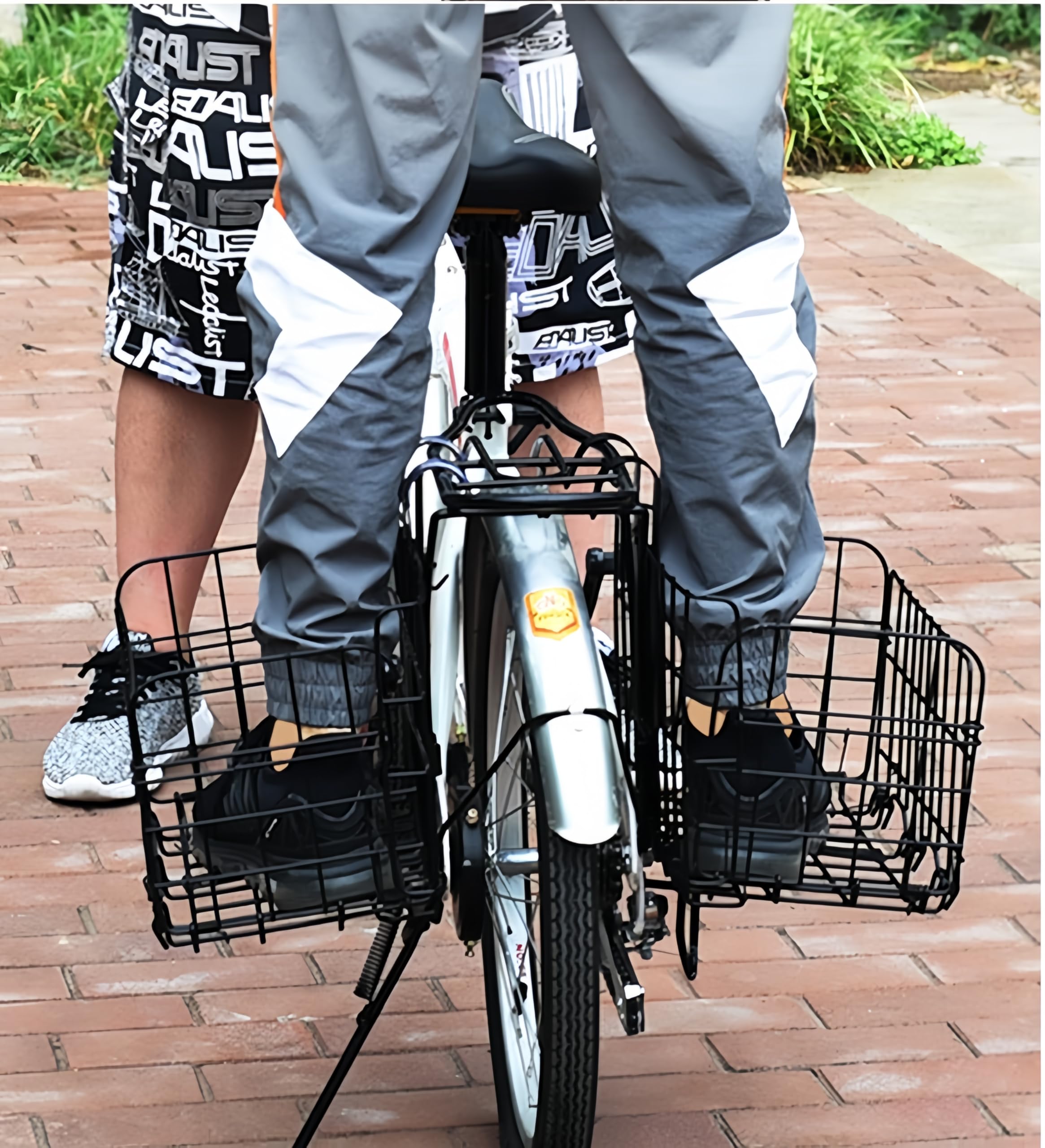 Panier de vélo Pliable - Panier à Bagages Suspendu à l'avant et à l'arrière - Support de Rangement à Fermeture Rapide pour Guidon de vélo et Porte-Bagages arrière