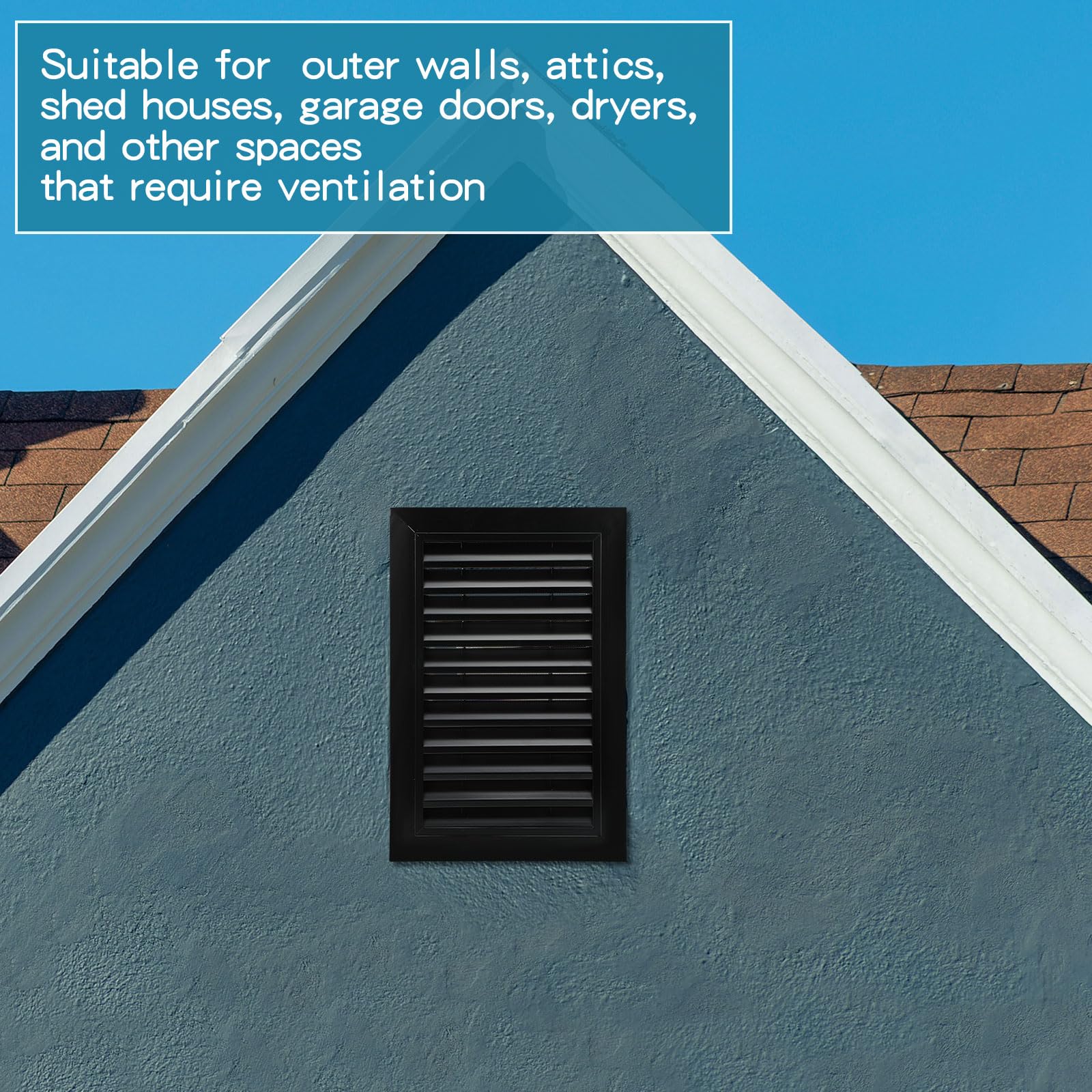 Gisafai 2 Pcs 12" X 18" Gable Vent Aluminum Alloy Wall Vents Shed Attic - View #4