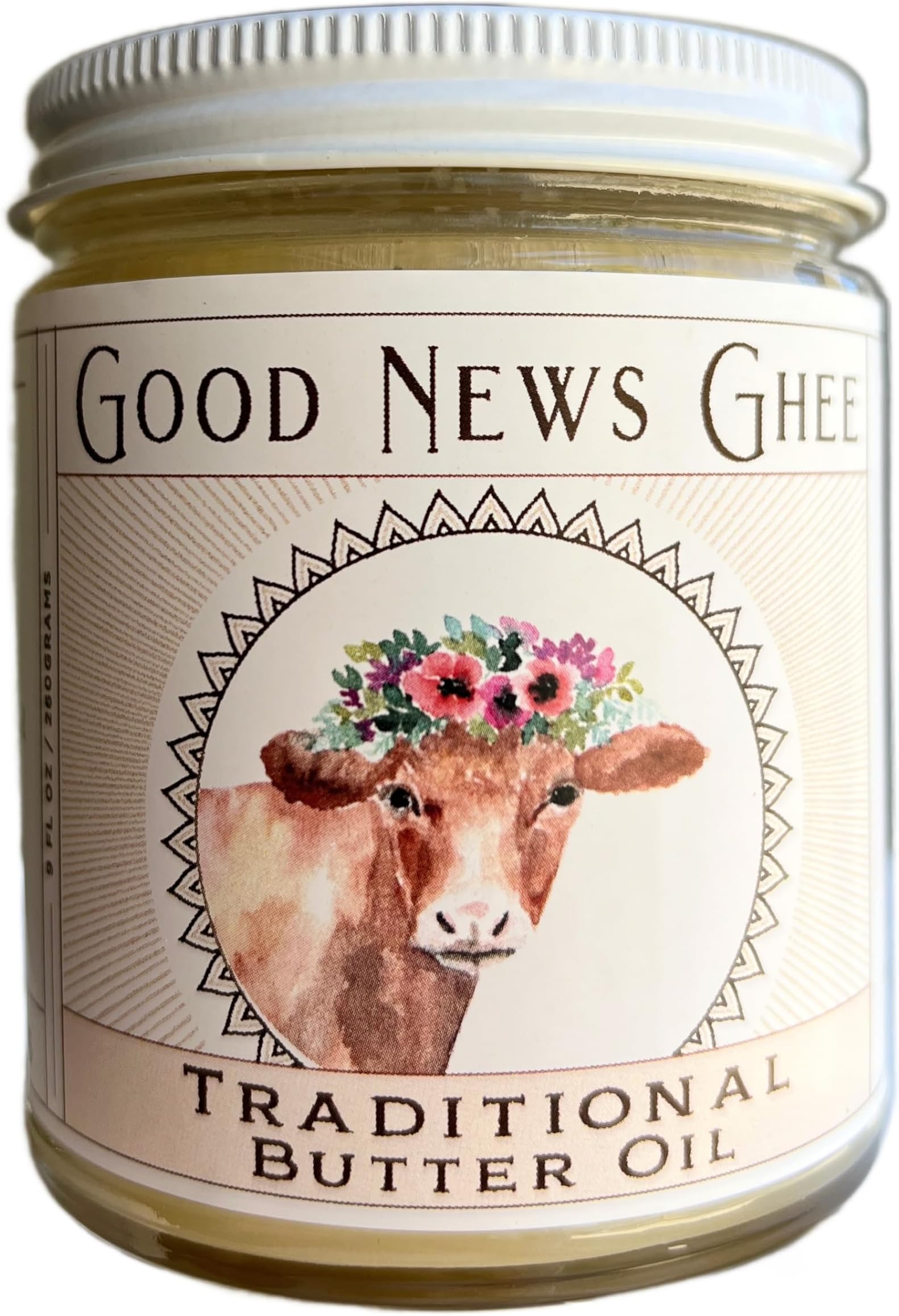 Good News Ghee Traditional Grass Fed High Vitamin Butter Oil, 9oz