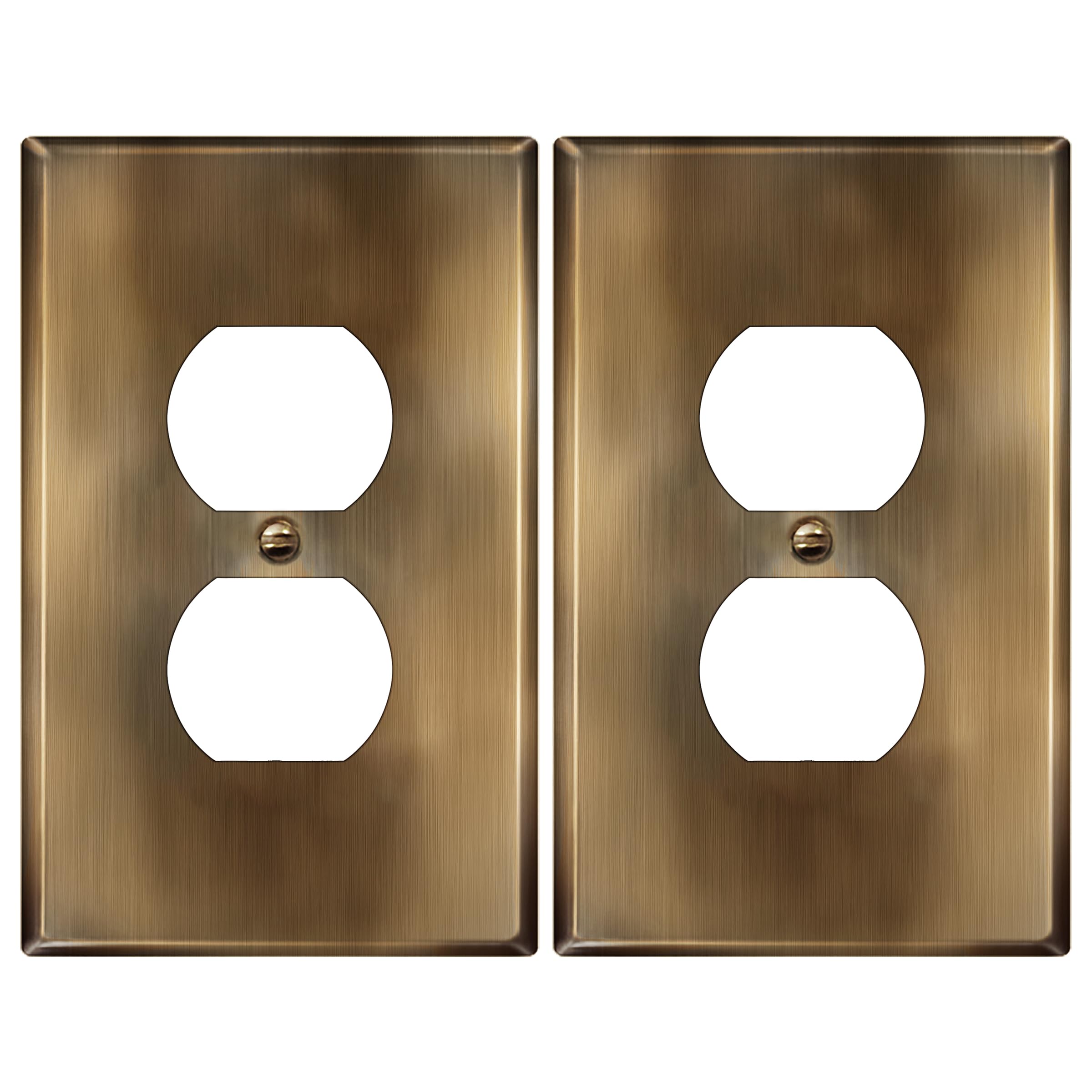 LIDER Duplex Receptacle Metal Wall Plate