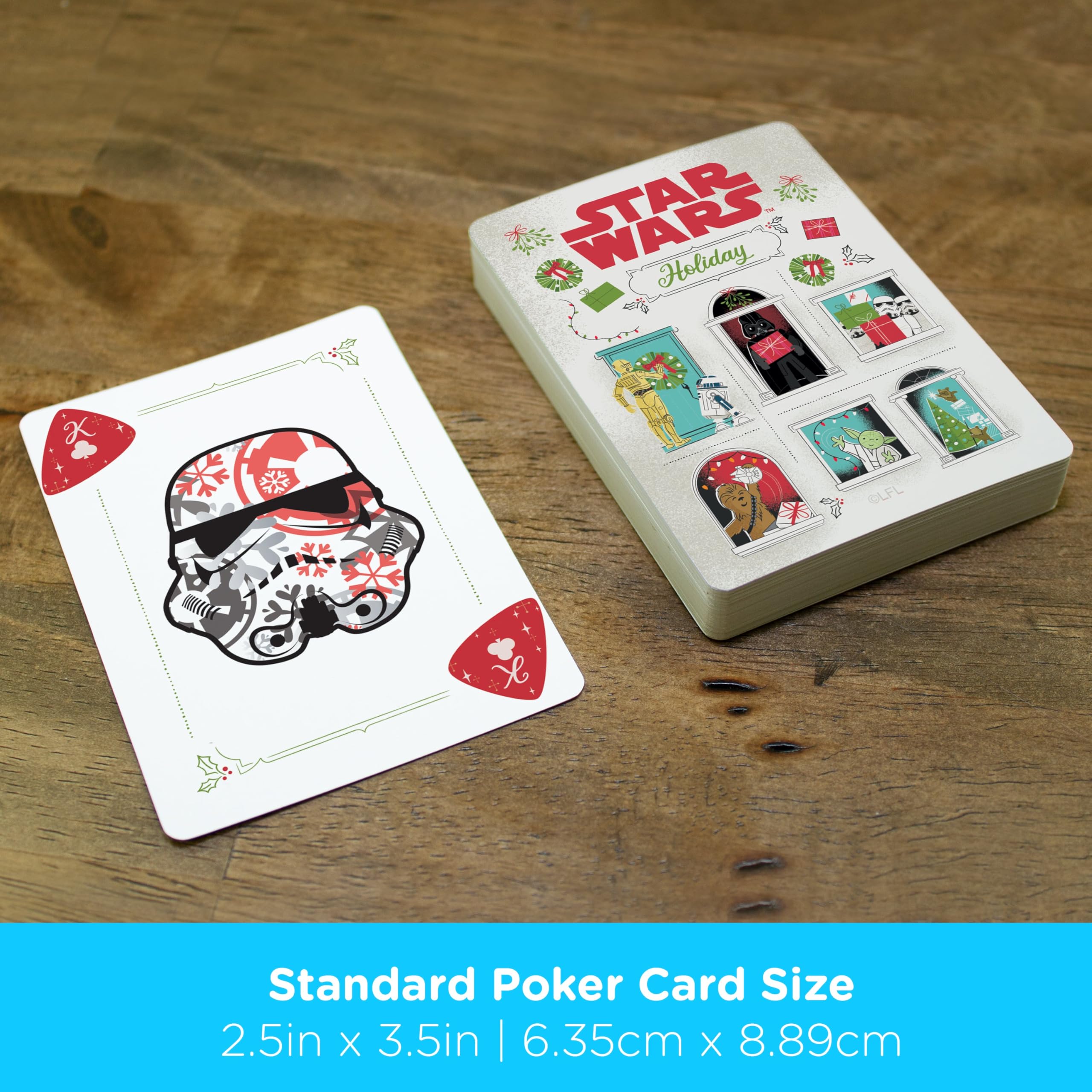 Aquarius Cartes à Jouer de Noël Star Wars – Jeu de Cartes sur Le thème de Noël pour Vos Jeux de Cartes préférés – Marchandises et Objets de Collection sous Licence Officielle Star Wars