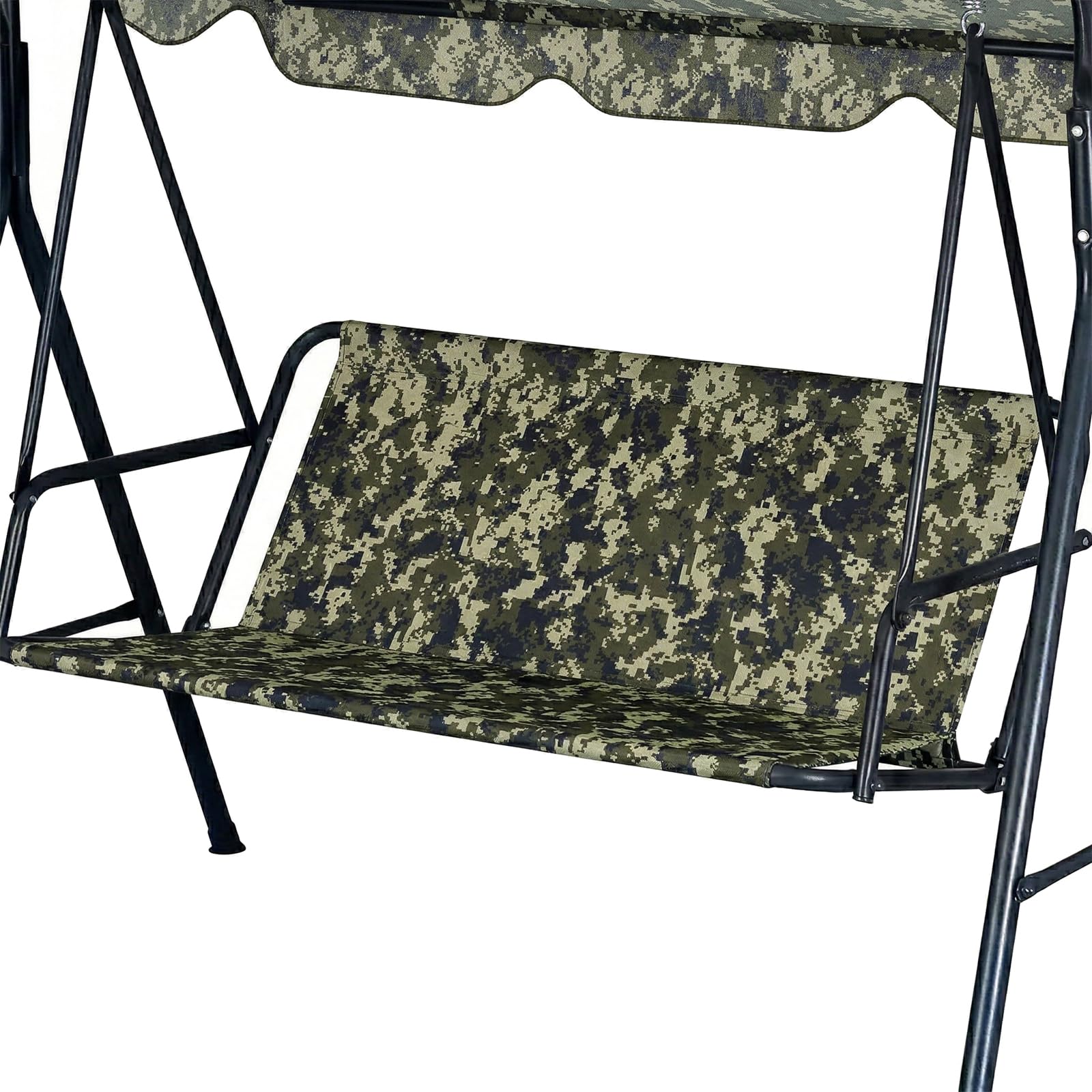 BaCover Swing Seat Cover Replacement Fabric, 600D Oxford Waterproof Heavy Duty Patio Swing Seat Replacement Cover for 2/3 Seater Porch Garden Outdoor, Tear Resistant,Camou B,115x50x50cm