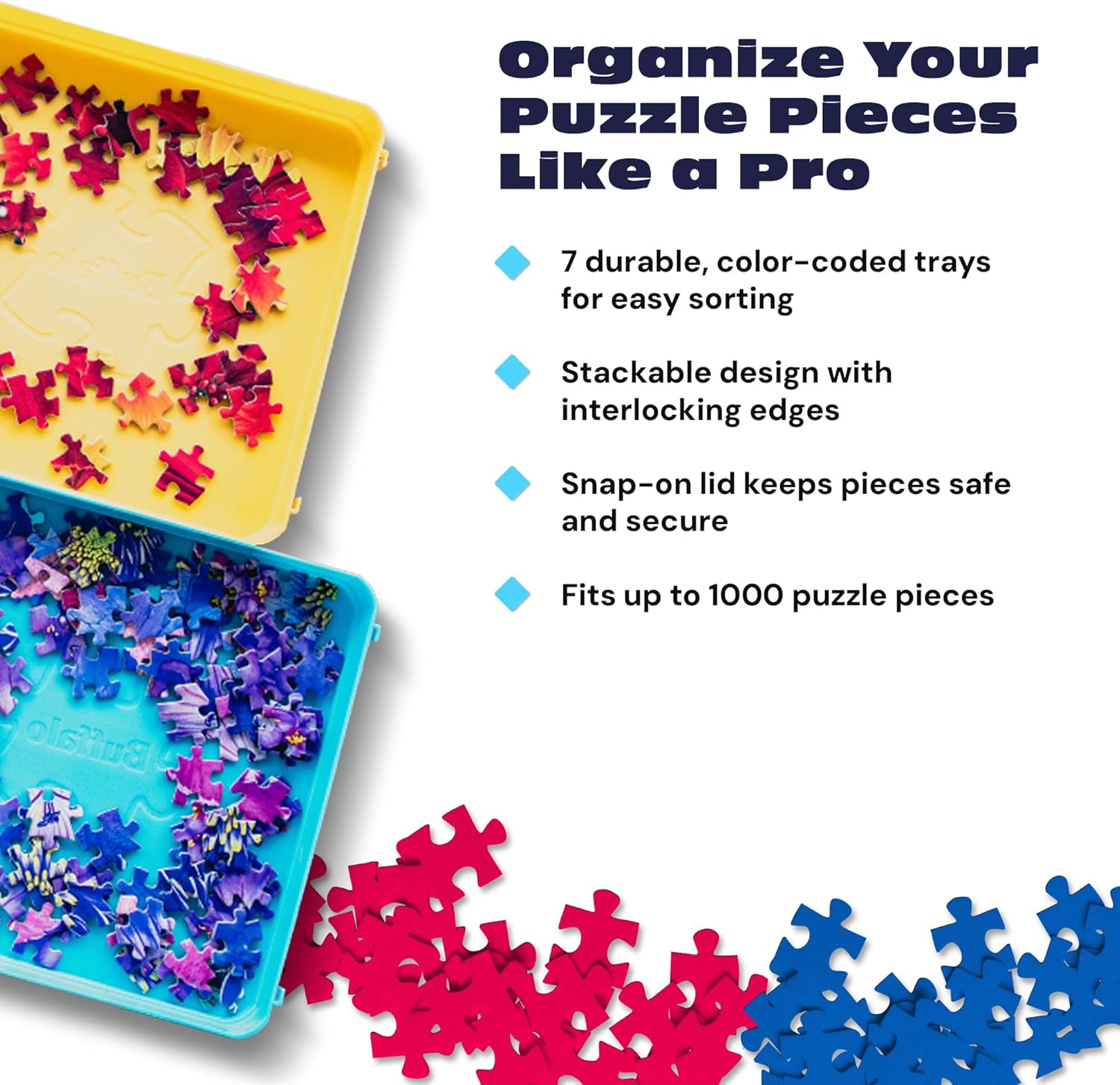 Buffalo Games - Puzzle Sorting Trays - 7 Count (Pack of 1)