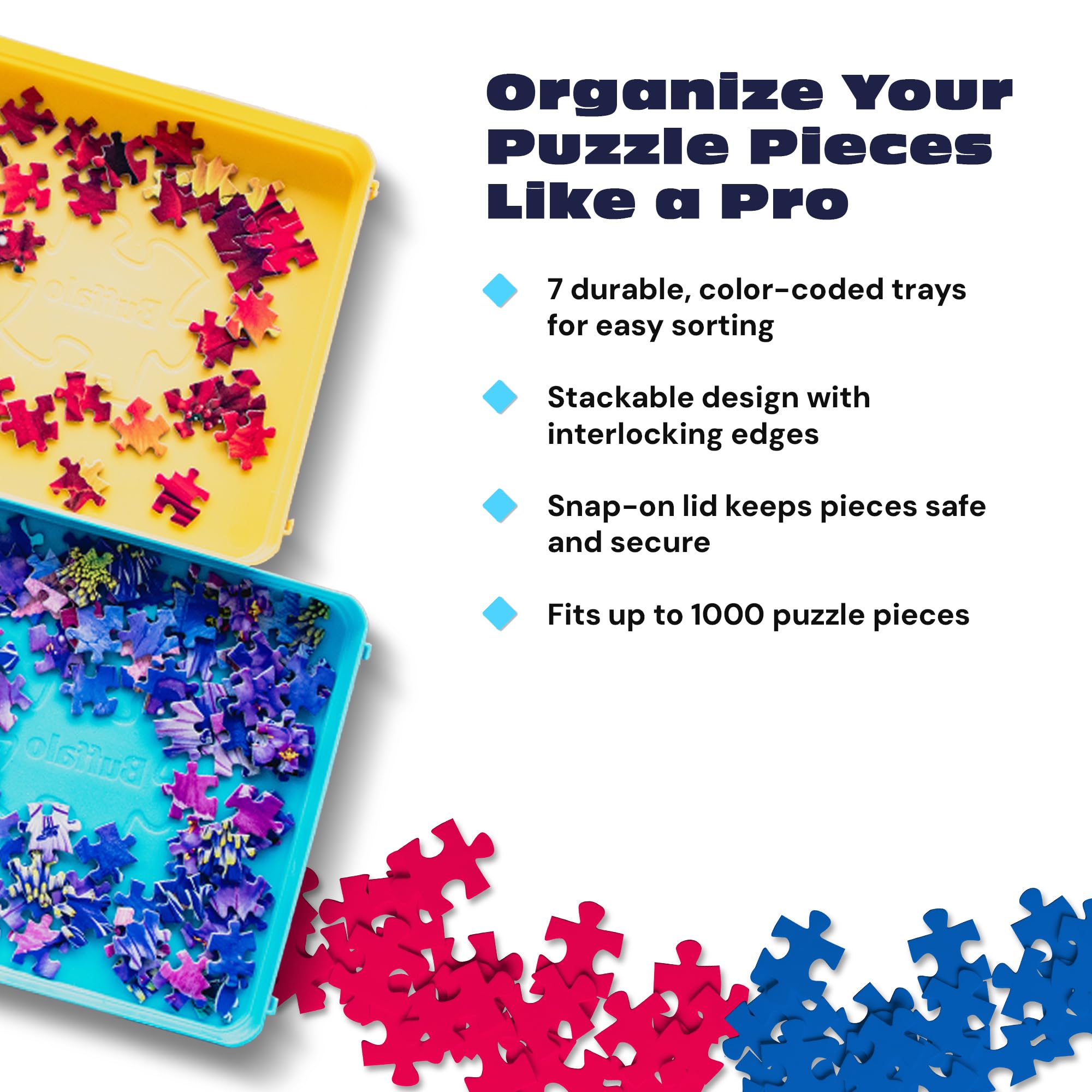 Vassoi Puzzle Vassoi Per Ordinare Pezzi Di Puzzle - Set Da 6 Con