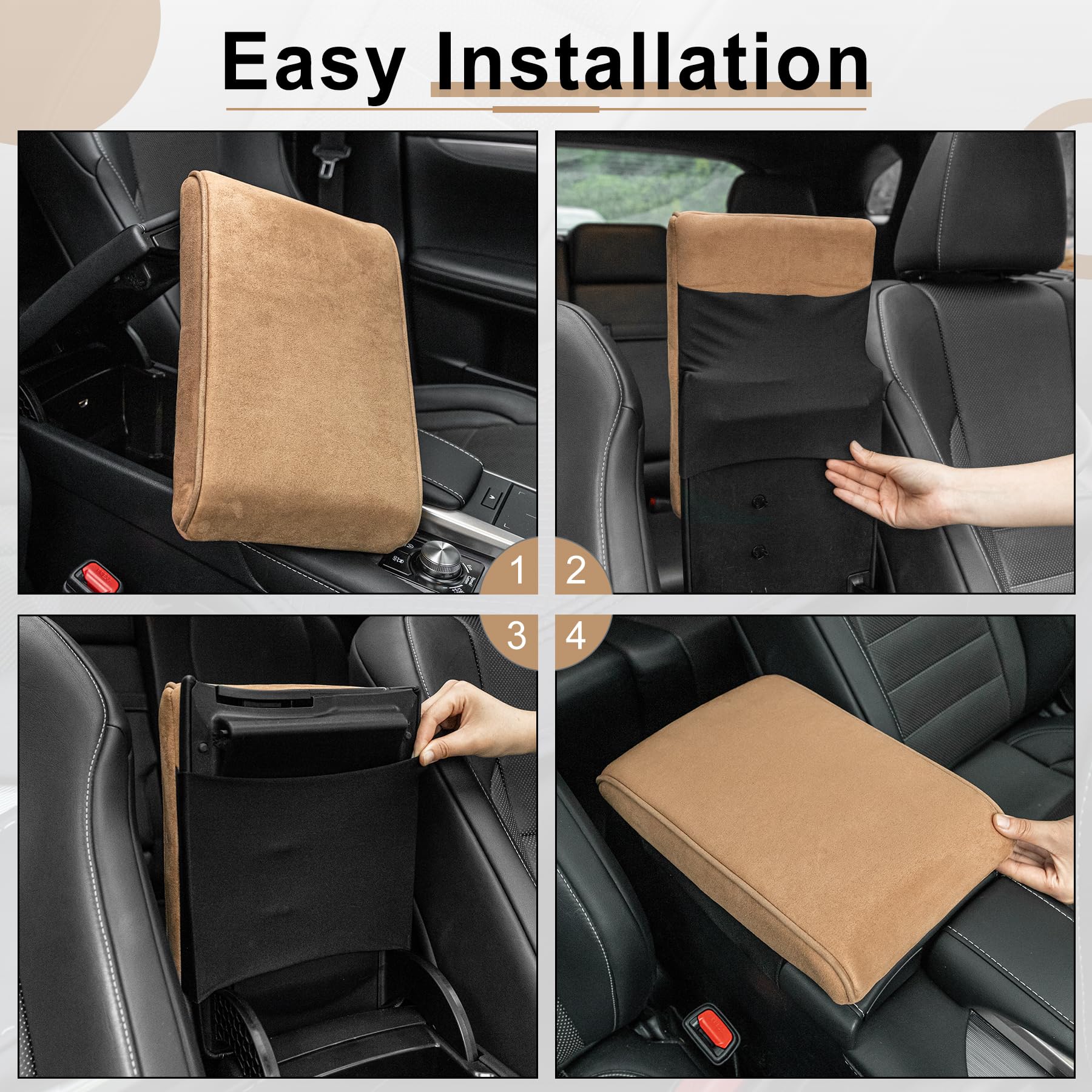 Center Console Cover Armrest Console Lid Cover For 04-07 Pontiac Grand Prix – Synthetic Leather, Black 04 F150 Interior - Foto 2