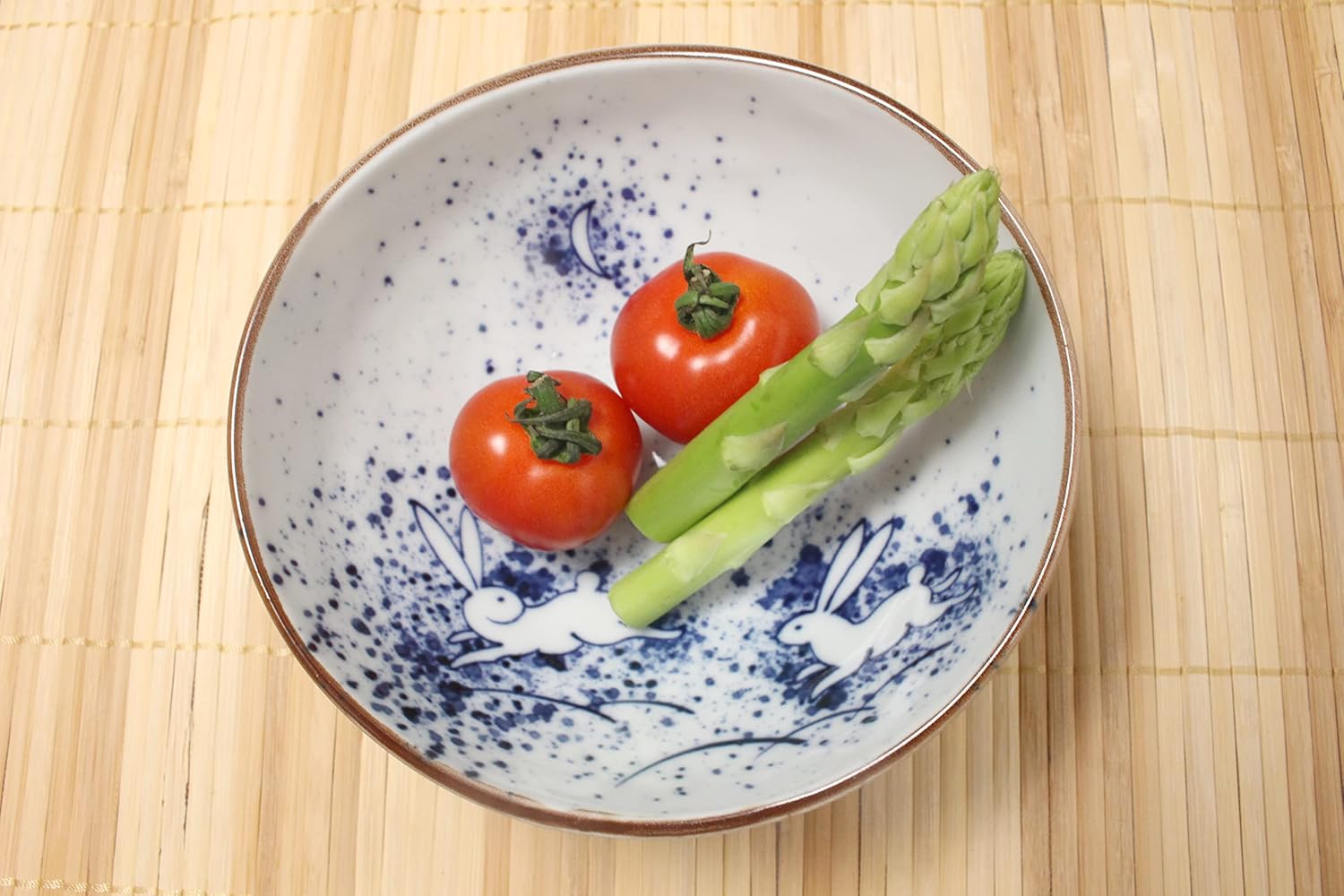 Castle Enterprise Daily Convenient Series Moon Rabbit Oval [Small Bowl] 1 Piece H 6.4 x W 13.5 x D 13 cm