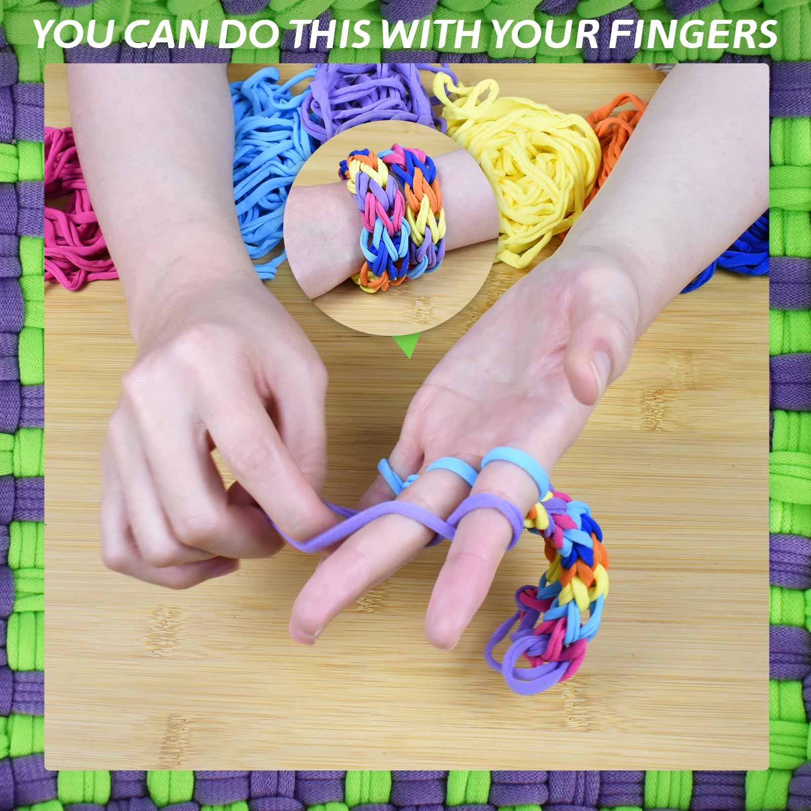 Kit Tessitura Per Principianti E Appassionati - 400 Passanti 10 Colori, Uncinetto Metallo, Navetta E Borsa - Ideale Per Presine E Lavori Creativi (Rosa) - Foto 5