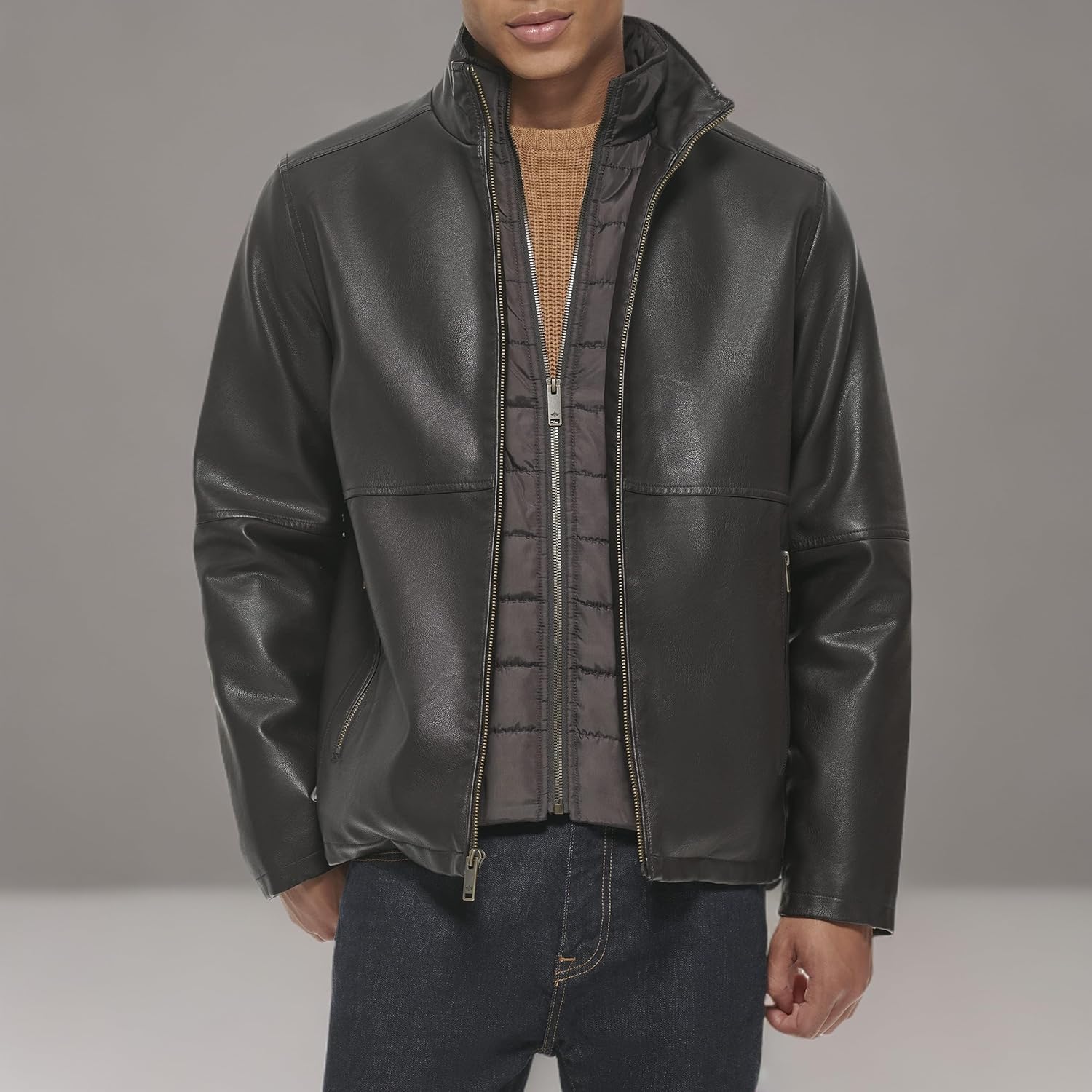 DOCKERS Men's The Dylan Faux Leather Racer Jacket - Image 6