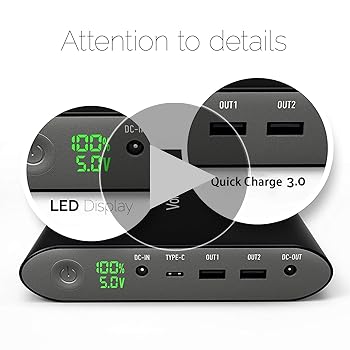 Volessence ポータブル電源 50000mAh大容量 急速充電 20V Amazon.com: Volessence 50000mAh Power Bank for Laptop, High