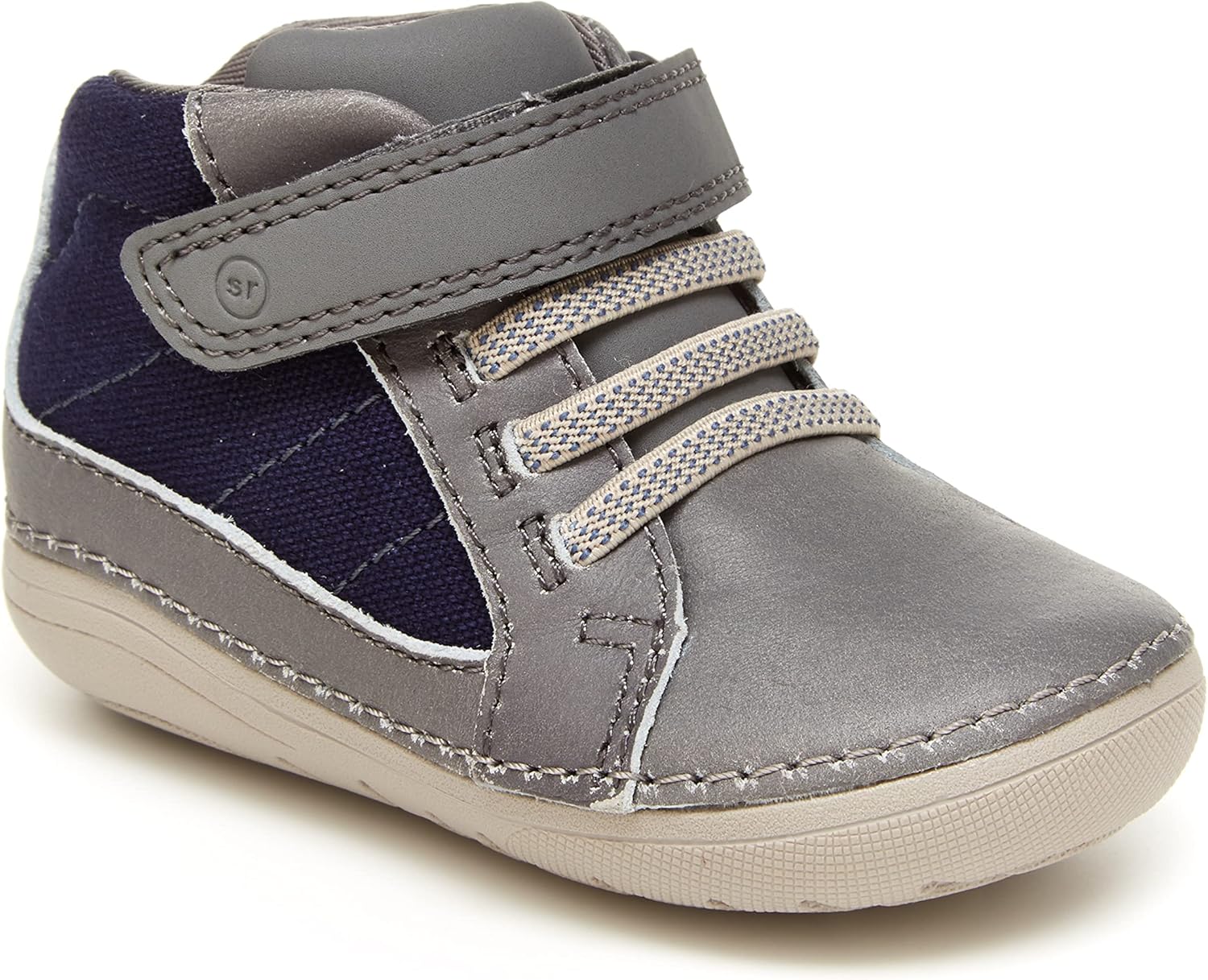 Stride Rite baby boys Soft Motion Collins Sneaker, Grey Multi, 3.5 Infant US