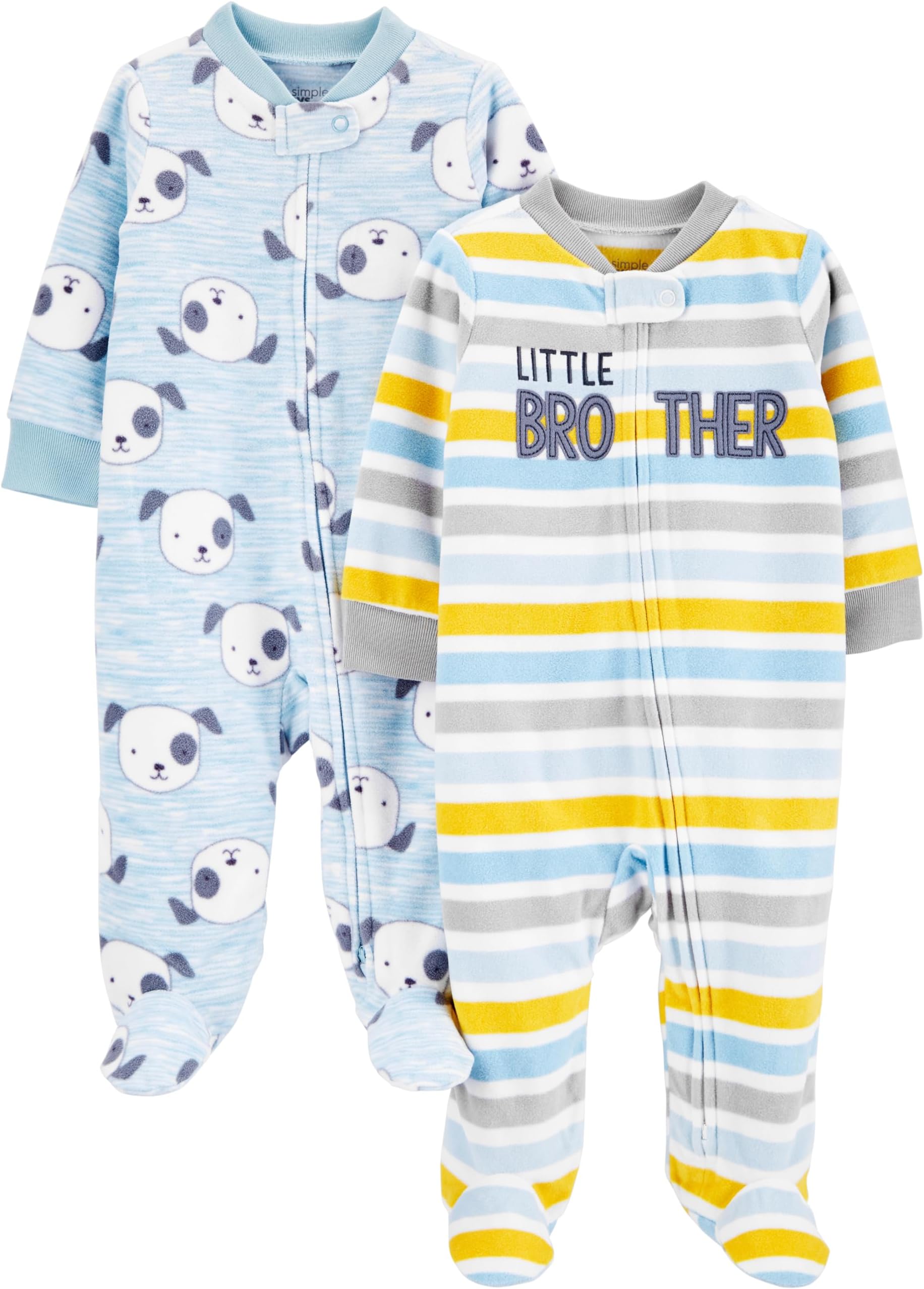 baby-boys 2-pack Fleece Footed Sleep and PlayBaby and Toddler Sleepers