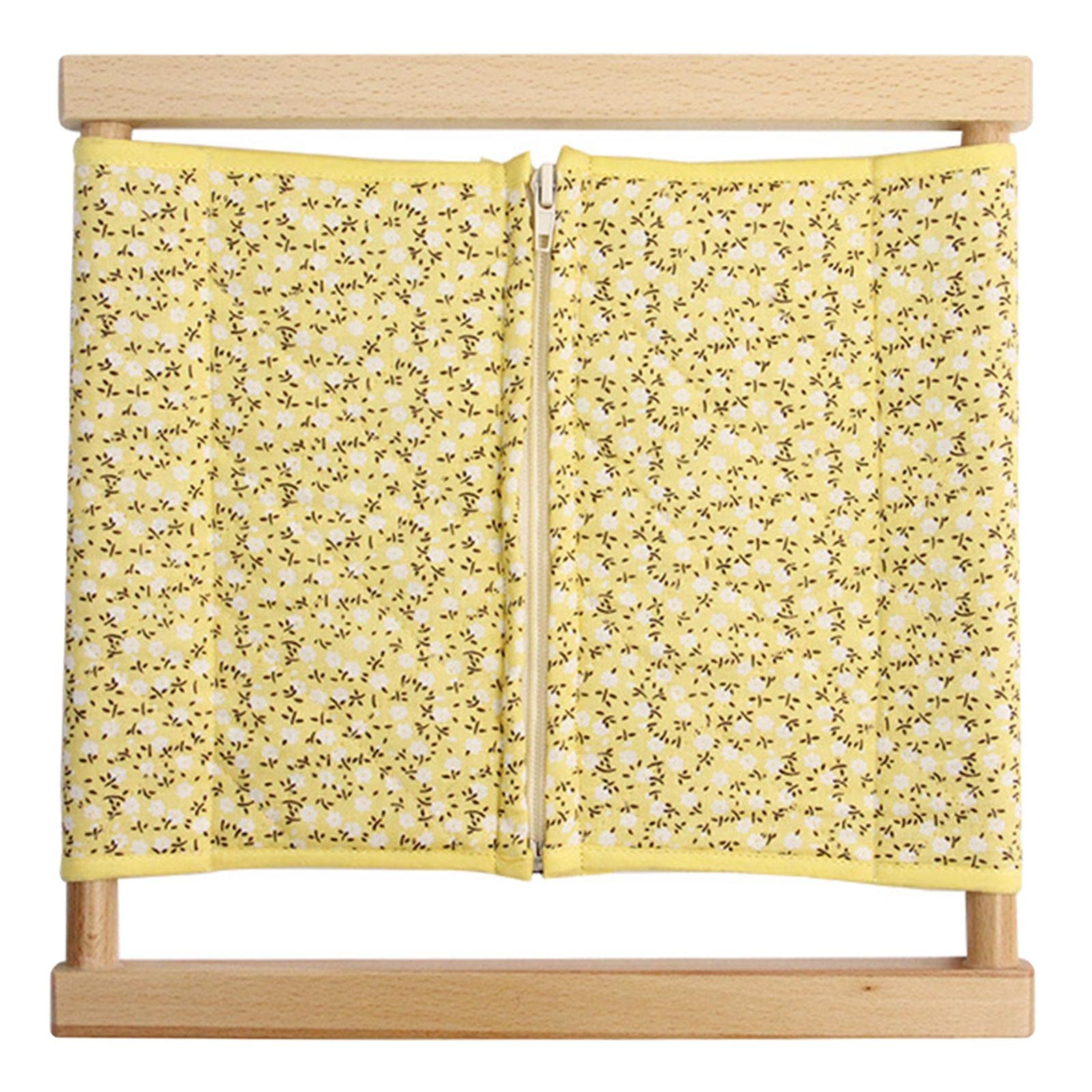 Übungsrahmen Lernspielzeug Holzknöpfe Zipper Pädagogisches Material Feinmotorik Entwicklung für Kleinkinder Selbstständigkeit, Reiß Verschluss