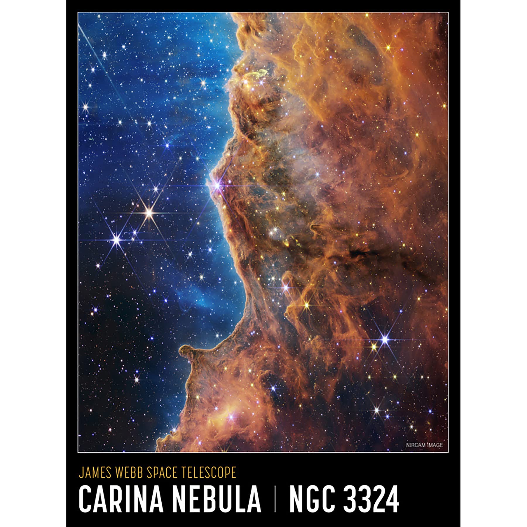 Artery8 Carina Nebula Nasa James Webb Space Telescope Ngc3324 Cosmic Cliffs Poster Unframed Wall Art Print Poster Home Decor Premium