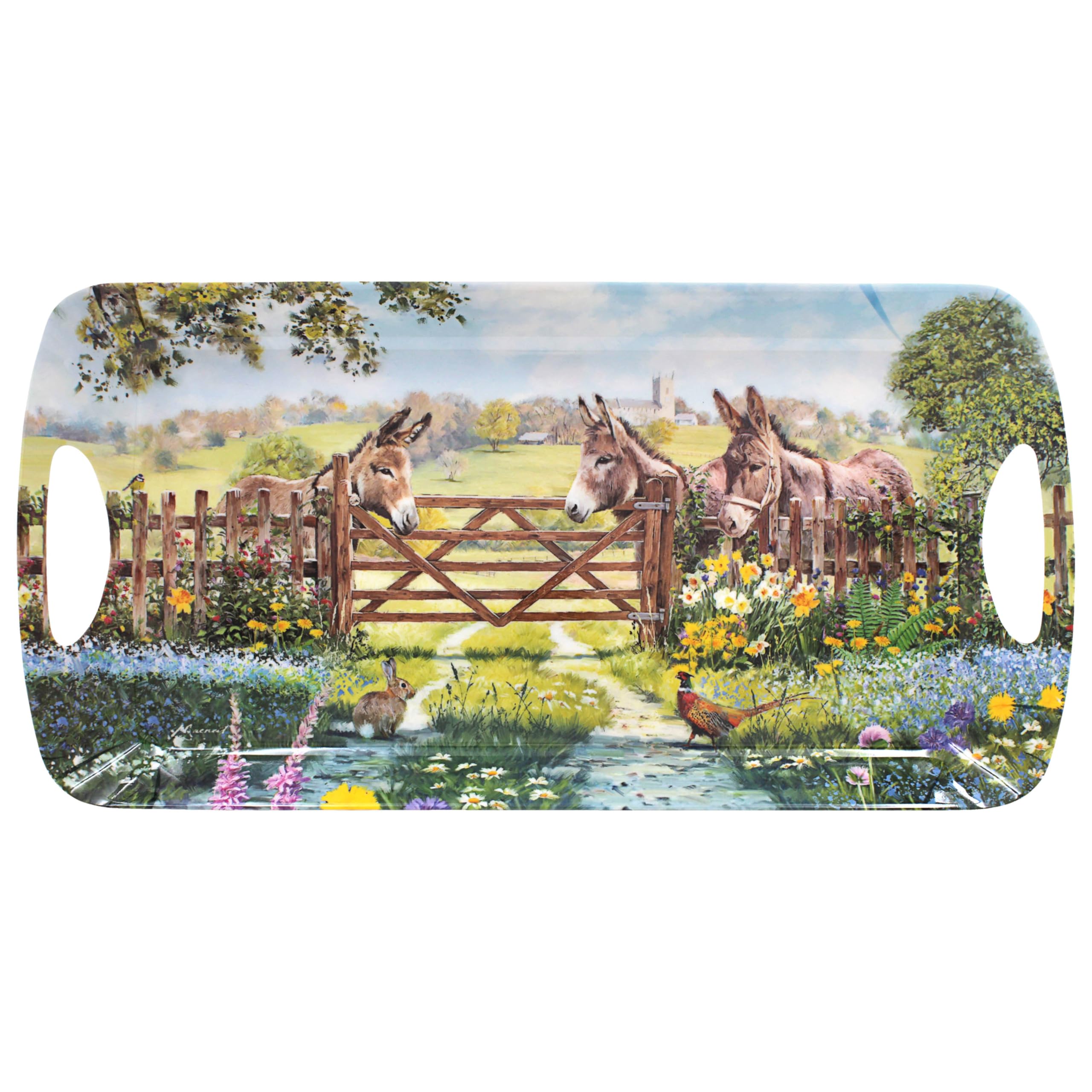 The Leonardo Collection Donkey Tray Medium Macneil Studios For Kitchen & Home | Non Slip Serving Tray For Food | Serving Platter For Lunch & Dinner | Plastic Trays For Tea & Serving Dishes