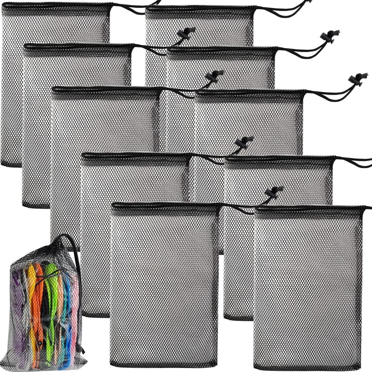 Nylon Mesh Dstring Bags with Cord Lo Closure Delicates Laundry
