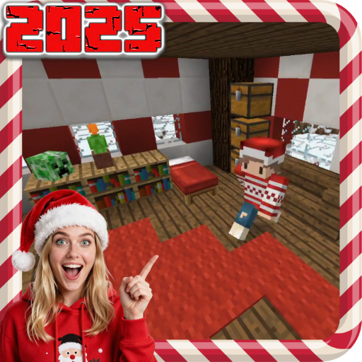 Christmas Mod for Minecraft PE - The best Christmas mod for Minecraft with Christmas decorations: Santa, Christmas trees, gingerbread, presents and reindeer