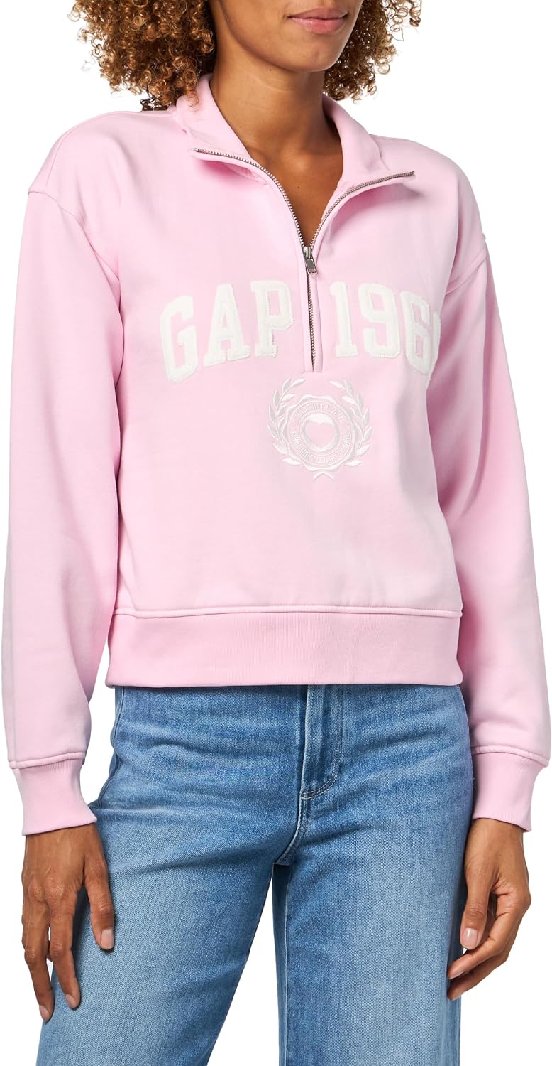 GAP Women's Logo Half Zip Pullover Fleece