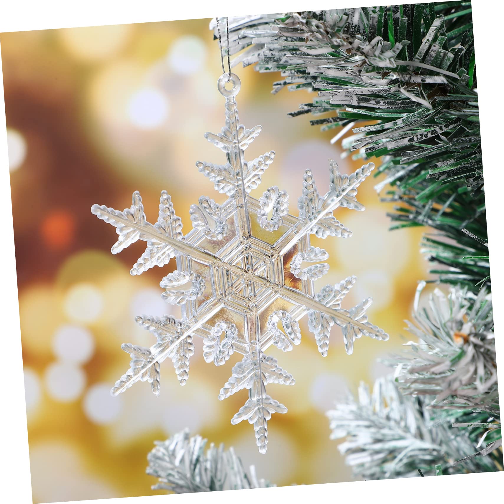 MAGICLULU 4 Sätze Transparenter Schneeflocken-anhänger Preiswerte Weihnachtsdeko Christbaum Anhänger Weihnachtsbäume Weihnachtsbaumschmuck Kugel Hängende Acryldekoration 18 Stück * 4