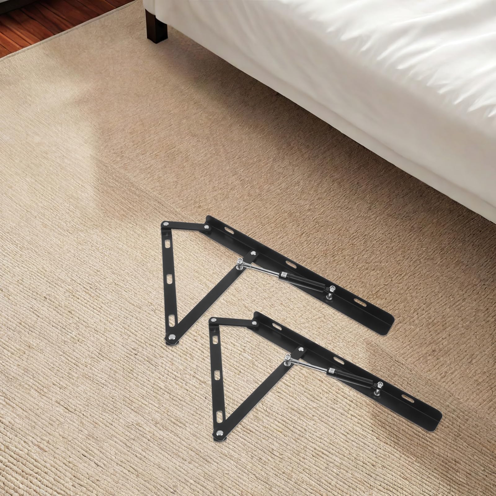 SEWACC 1 juego de soporte hidráulico para cama, herrajes para sofá, mecanismo elevador neumático de cama de alta resistencia, piezas de repuesto para sofá, muebles de dormitorio y hogar.