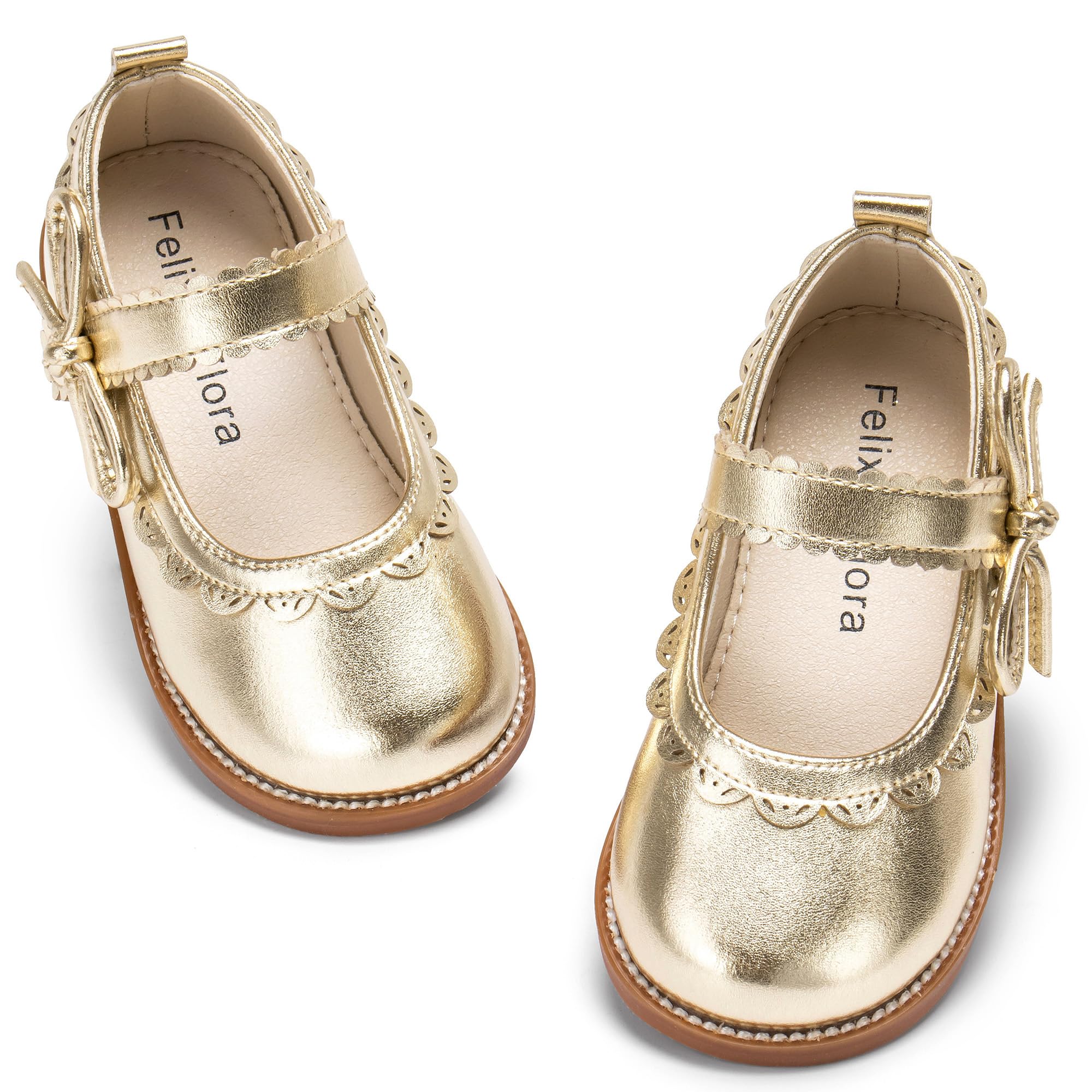 Felix &amp; Flora Toddler Girl Mary Jane Dress Shoes - School Oxford Flats for Girl Party Shoes.