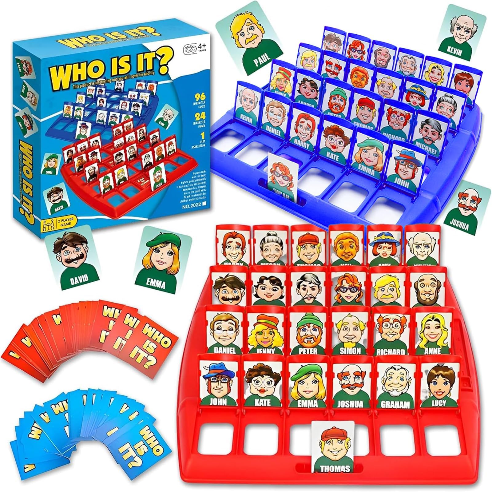 HOKYYCC Wer Ist Es Spiel, Doppelt Wer Bin Ich Spiel, Tragbar Brettspiele | Reisespiele, Geeignet für Kinder ab 6 Jahren, Eltern-Kind-Familienpartyspiele