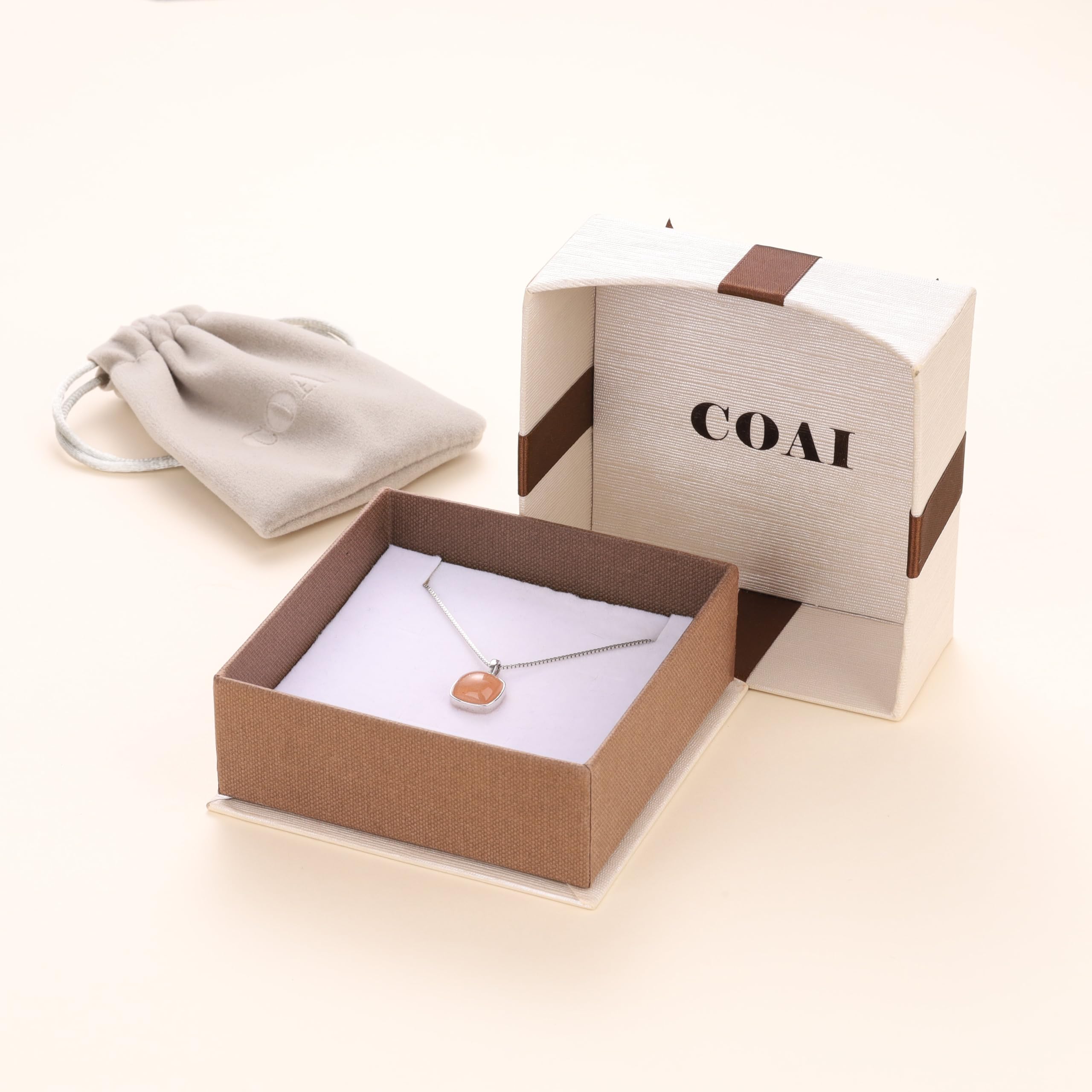 COAI Collana da Donna in Argento Sterling 925 con Ciondolo in Pietre Naturali Semipreziose
