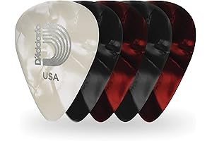 DAddario Celluloid Guitar Picks Variety Pack, Perfect for Multiple Instruments