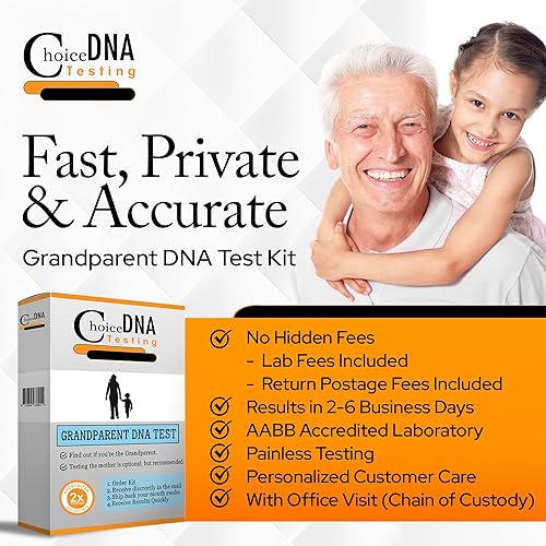 Miniatura 11 de Kit de prueba de ADN para abuelos - Incluye un abuelo y un niño. (en casa - solo para fines personales) - Envío de devolución gratis al laboratorio