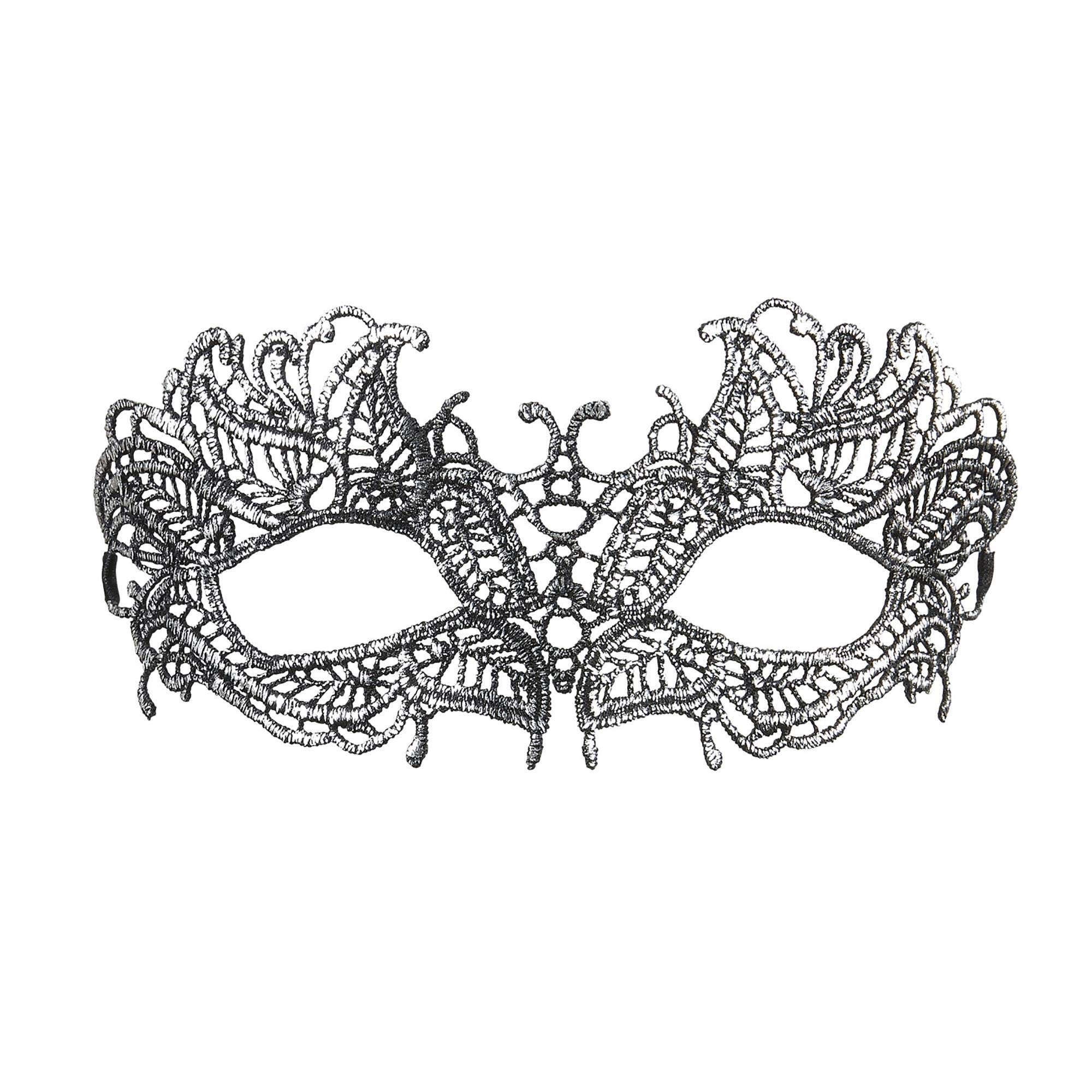 Widmann 04762 - Antique Lace Mask for Adult Woman, Venetian Carnival, Party, Sexy Fun, Theme Parties, Silver Color