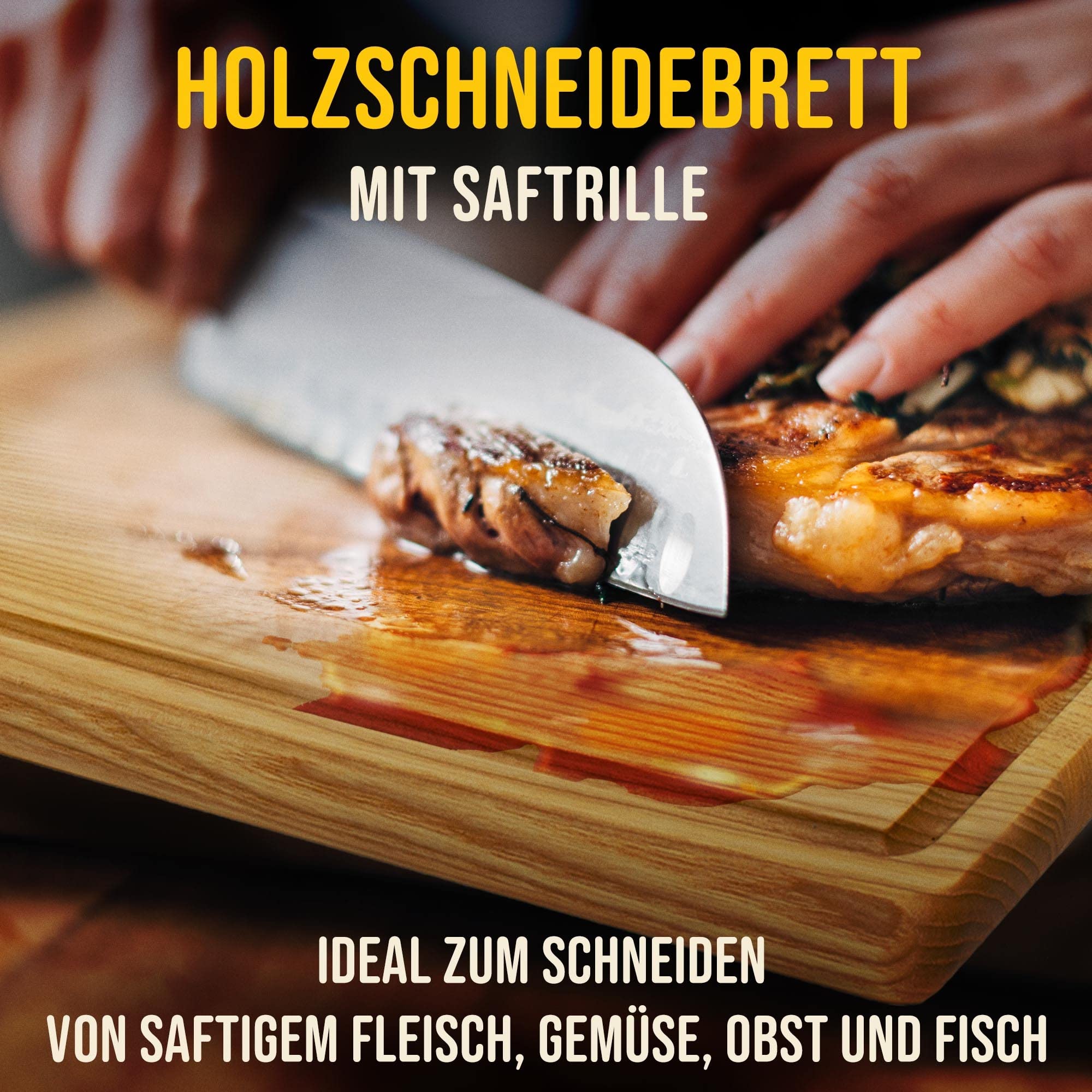 Großes Holzbrett mit Gravur - Chefkoch Papa - Schneidebrett gravieren| Eschenholz, 40 x 25 x 2 cm, Geschenk mit Gravur, Geschenk für Papa