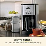 Cuisinart DCC-1200P1 Brew Central 12-Cup Cafetière programmable, Carafe, Chrome brossé