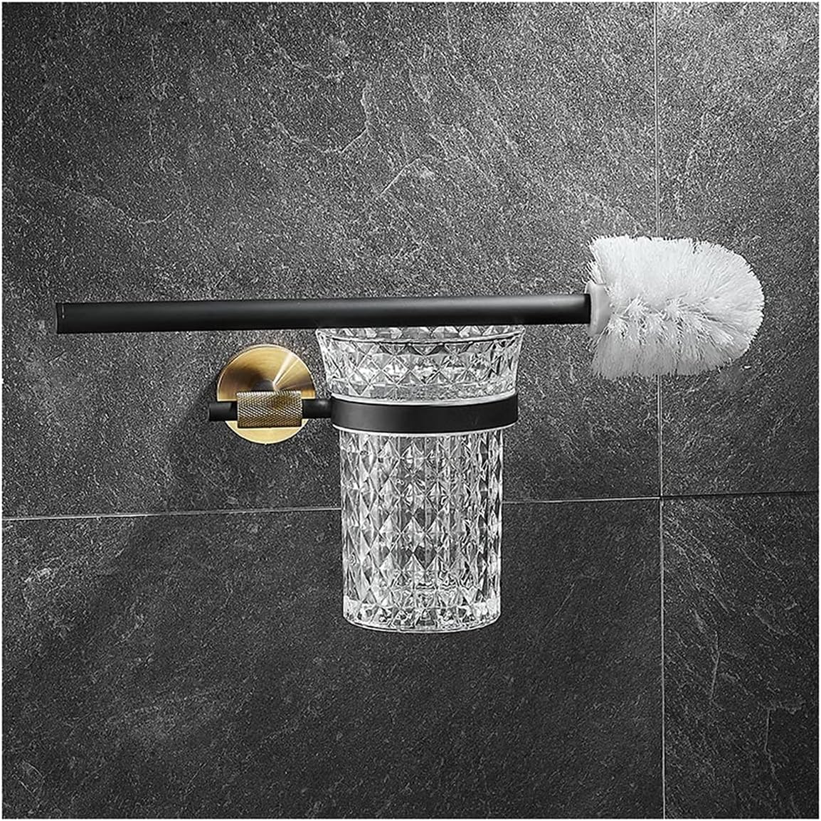 Stainless Steel Bathroom Hardware Set, Bathroom Accessories Black Towel Rail Bar, Towel Bar (Color : Towel Ring)