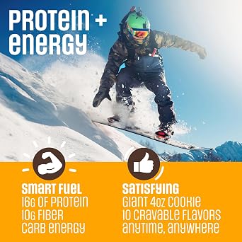 Lenny & Larry's Protein Cookie, Peanut Butter High Protein Snacks with 16g Plant Protein, 10g Fiber, Soft-Baked, Vegan, Non-GMO | 4oz, Pack of 12