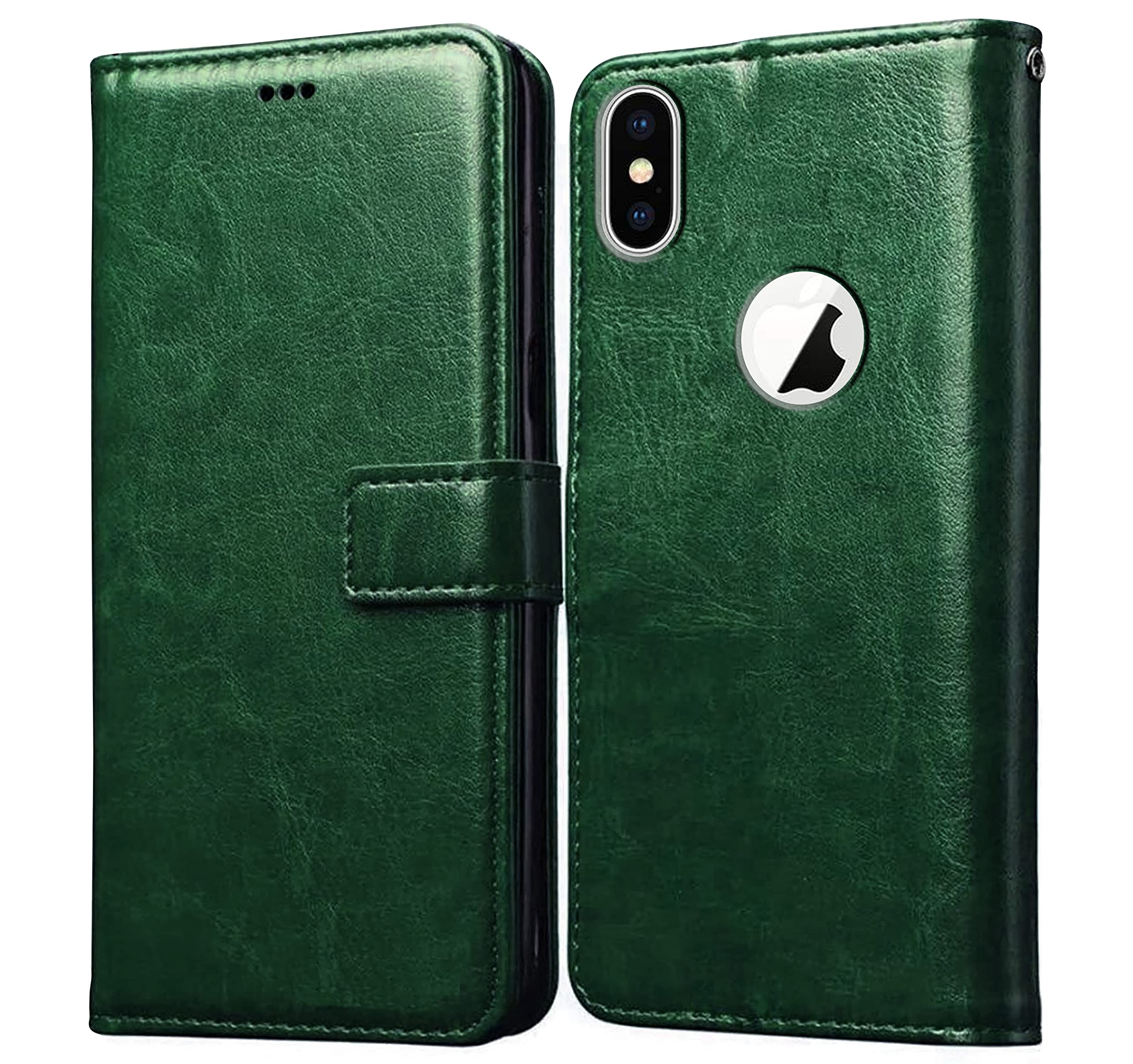 Amazon Brand- Solimo Flip for Apple iPhone X/Xs (Leather_Green) (B0BHV195TS) Amazon Price History, Amazon Price Tracker