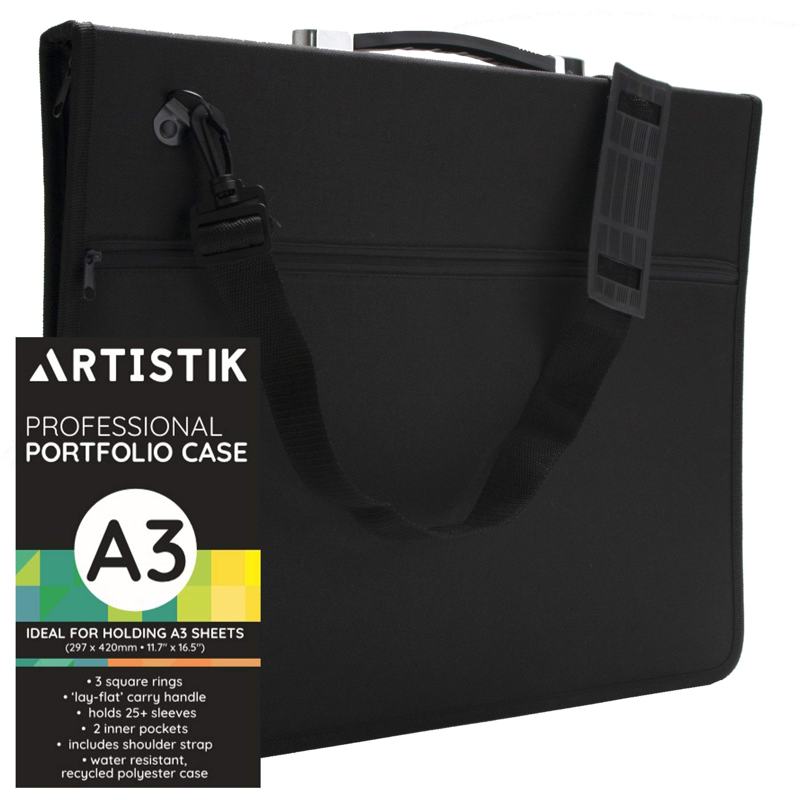 Artistik Quartz Art - Funda para portafolios de Arte – Bolsa de Almacenamiento para presentaciones, Resistente a la Intemperie, A3-18.3"x14"x1.7"