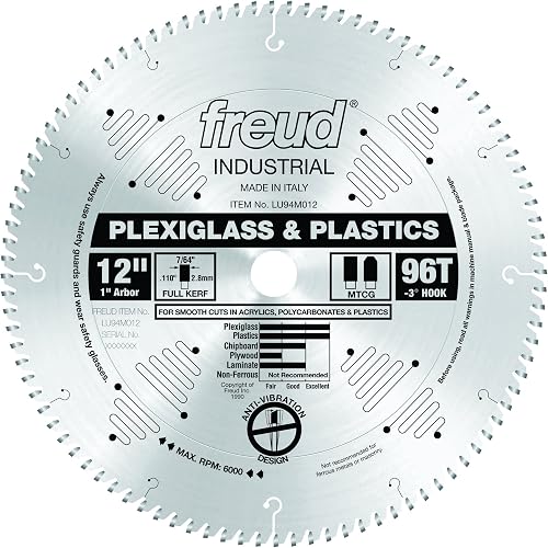 Freud LU94M012: 12" x 96T Plastic Blade