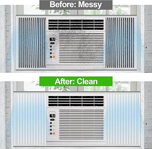 Miniatura 6 de Paneles laterales de aislamiento de espuma para aire acondicionado de ventana, kit de aislamiento de paneles laterales de CA con marcos en forma de