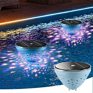 ソーラーフローティングプールライト 魚投影付き LED 光る魔法の水泳魚池ライト IP68防水ライトアップ魚魚プロジェクションプールライト プール池の装飾用