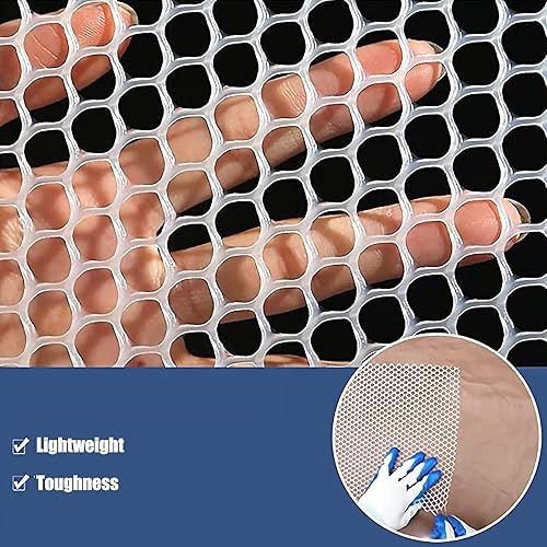 Miniatura 2 de Plastic Pet Fencing for Balcony, Outdoor Large Chicken Wire Mesh, Garden Netting Trellis Roll for Birds Squirrels and Raised Beds, Outdoor