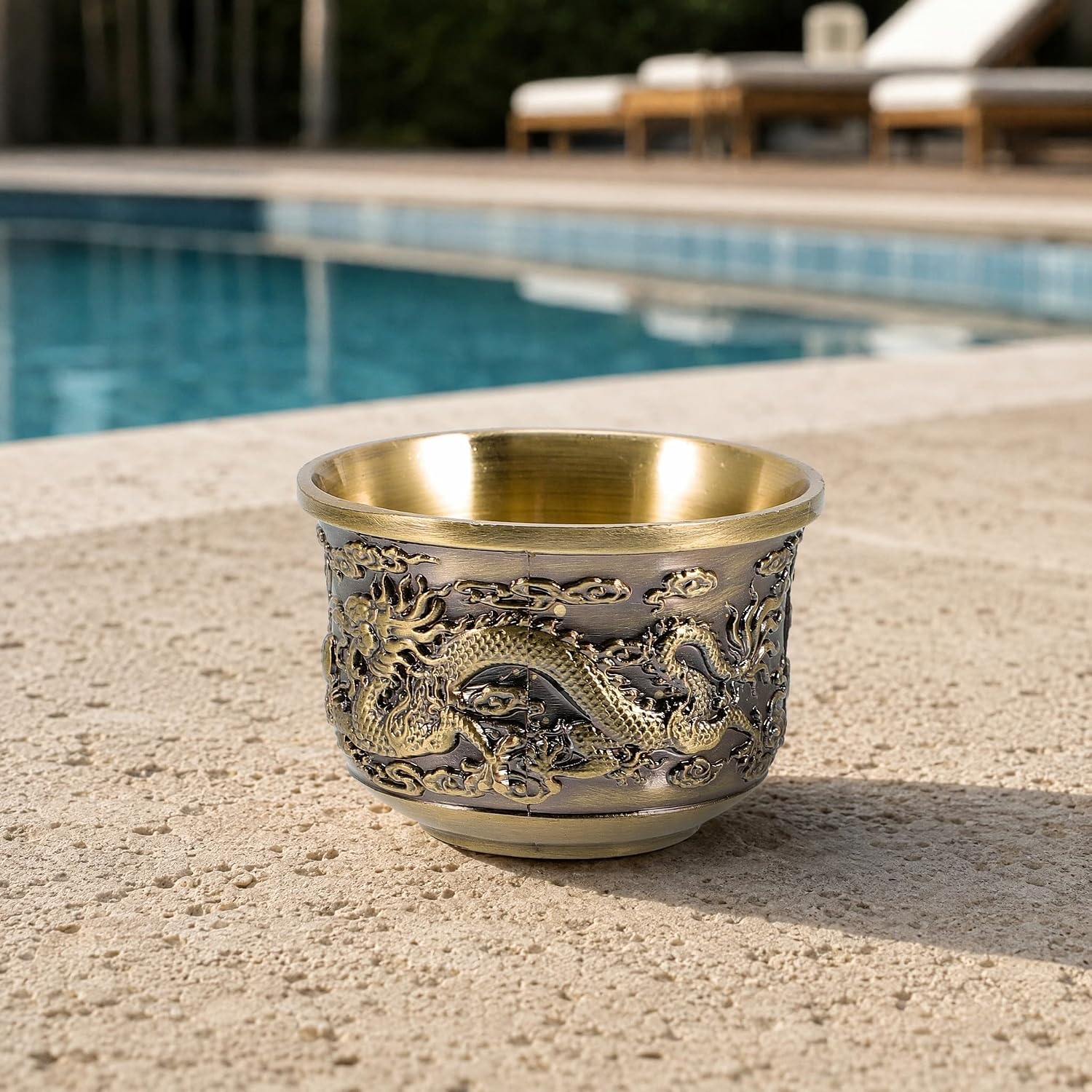 Kungfu Tea Cup Vintage Teacup in Zinc Alloy for Green Tea