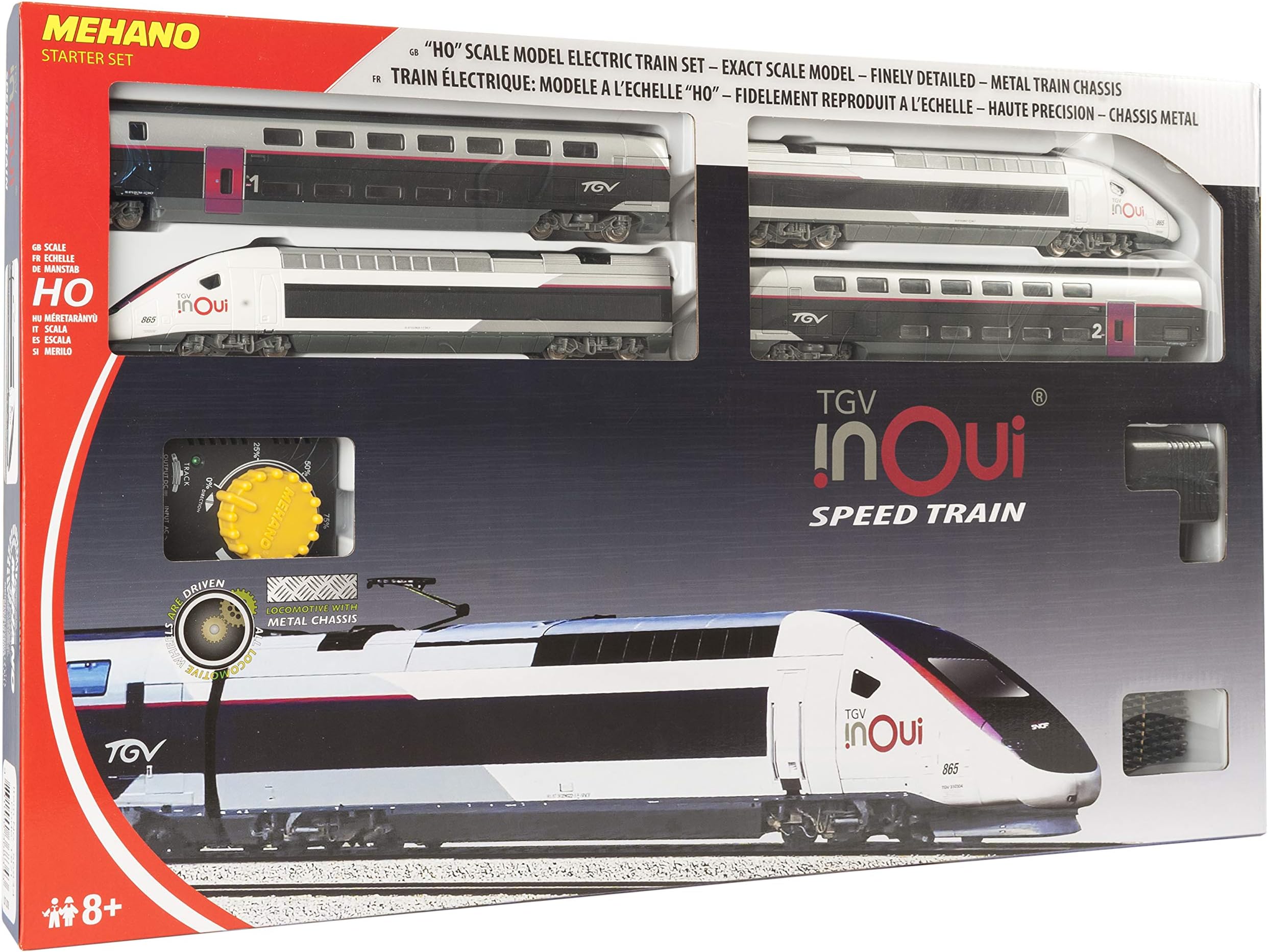 Mehano - T871 - Electric train set TGV Inoui, White, Grey, Purple, Black