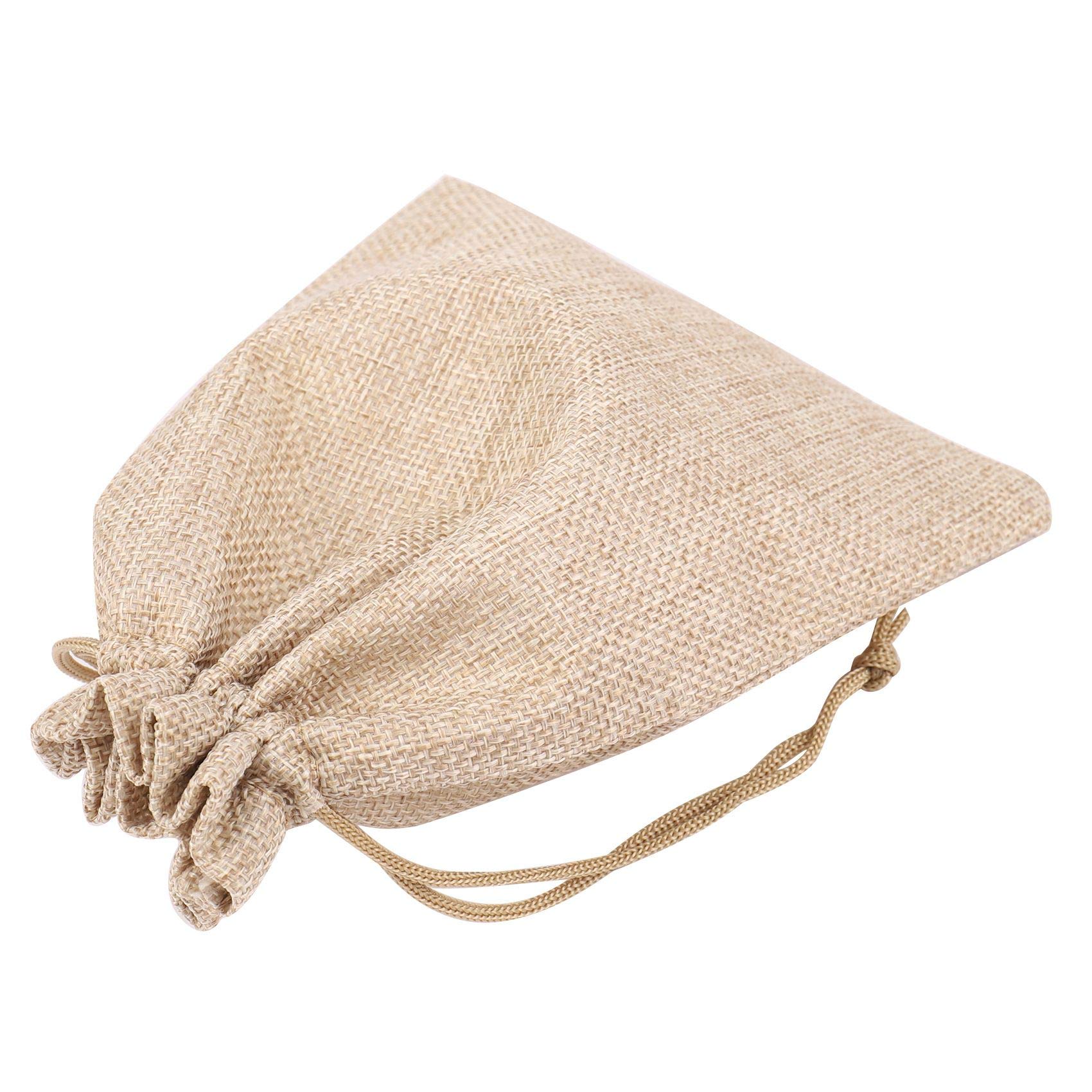 Oikabio 100 sztuk – woreczki do pakowania ze sznurkiem, 13 x 18 cm, opakowanie prezentowe, do przechowywania, płótna, na biżuterię, worki na wesele, prysznic, urodziny, Boże Narodzenie