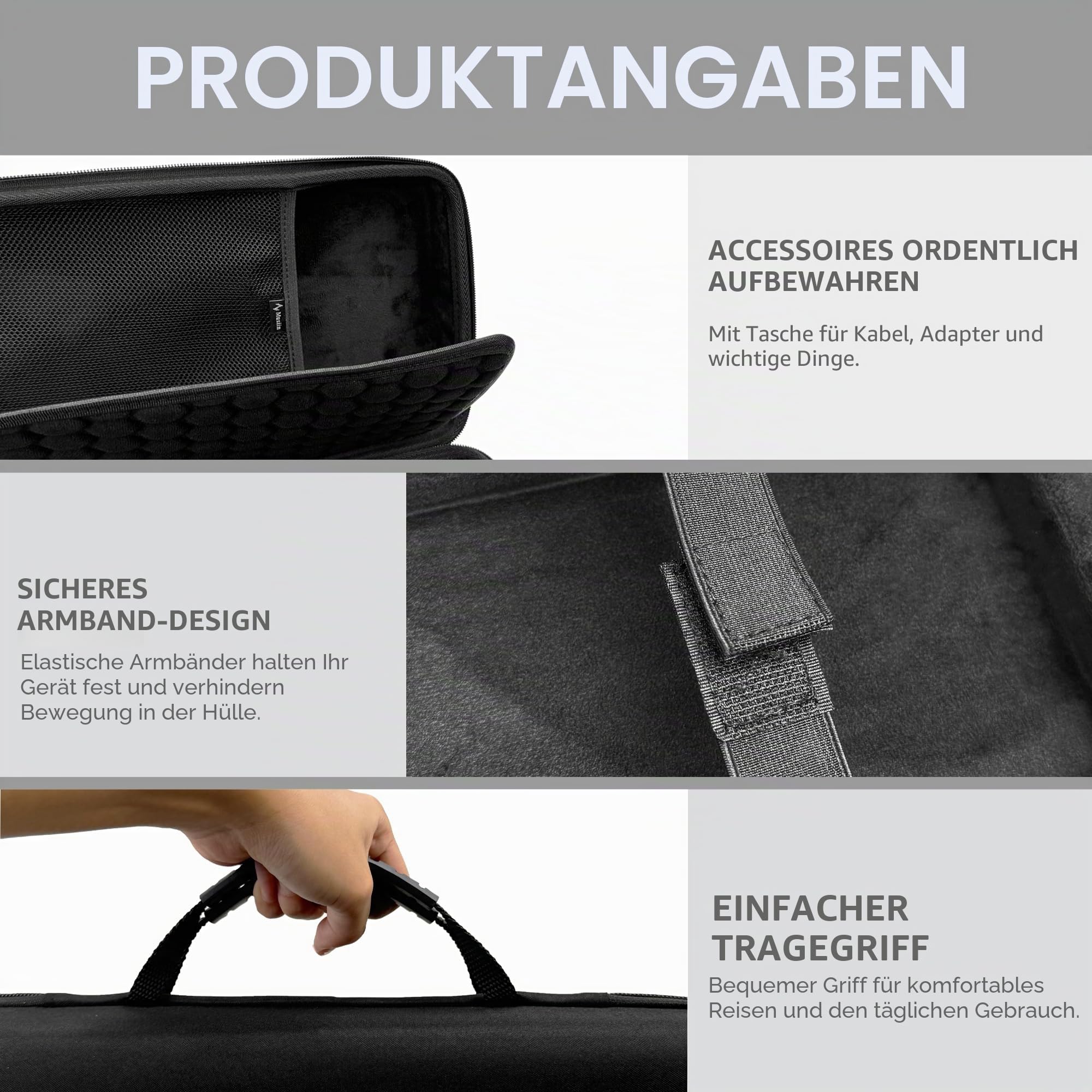 Musiin Hochwertige DJ-Controller-Tasche, kompatibel mit NI TRAKTOR X1 MK3, F1, Z1, Doppelreißverschluss, Hartschalentasche mit Riemen, ideal zur Aufbewahrung im Studio