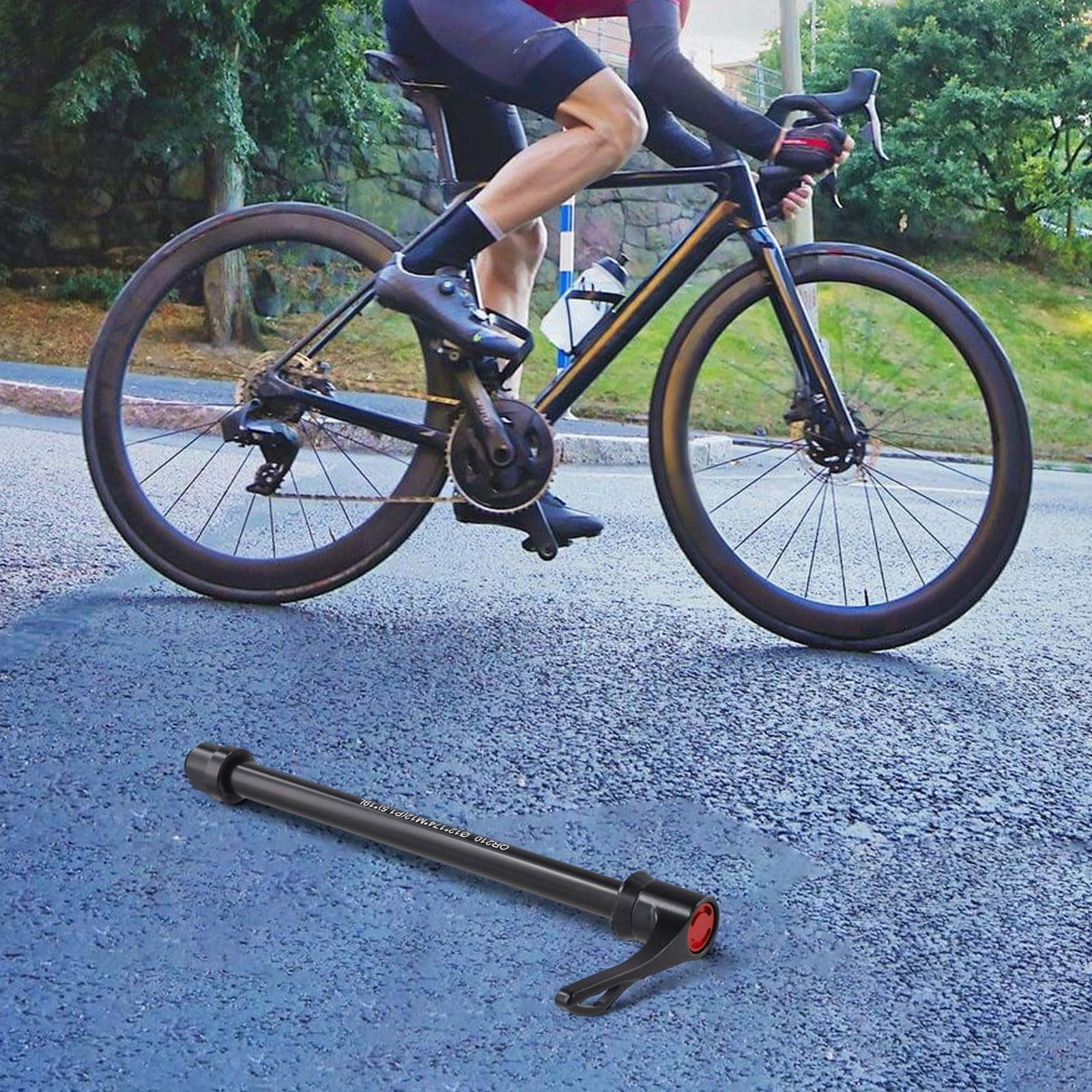 Leva dell'asse passante 12 x 142 mm a sgancio rapido in lega di alluminio per bici da strada e mountain bike