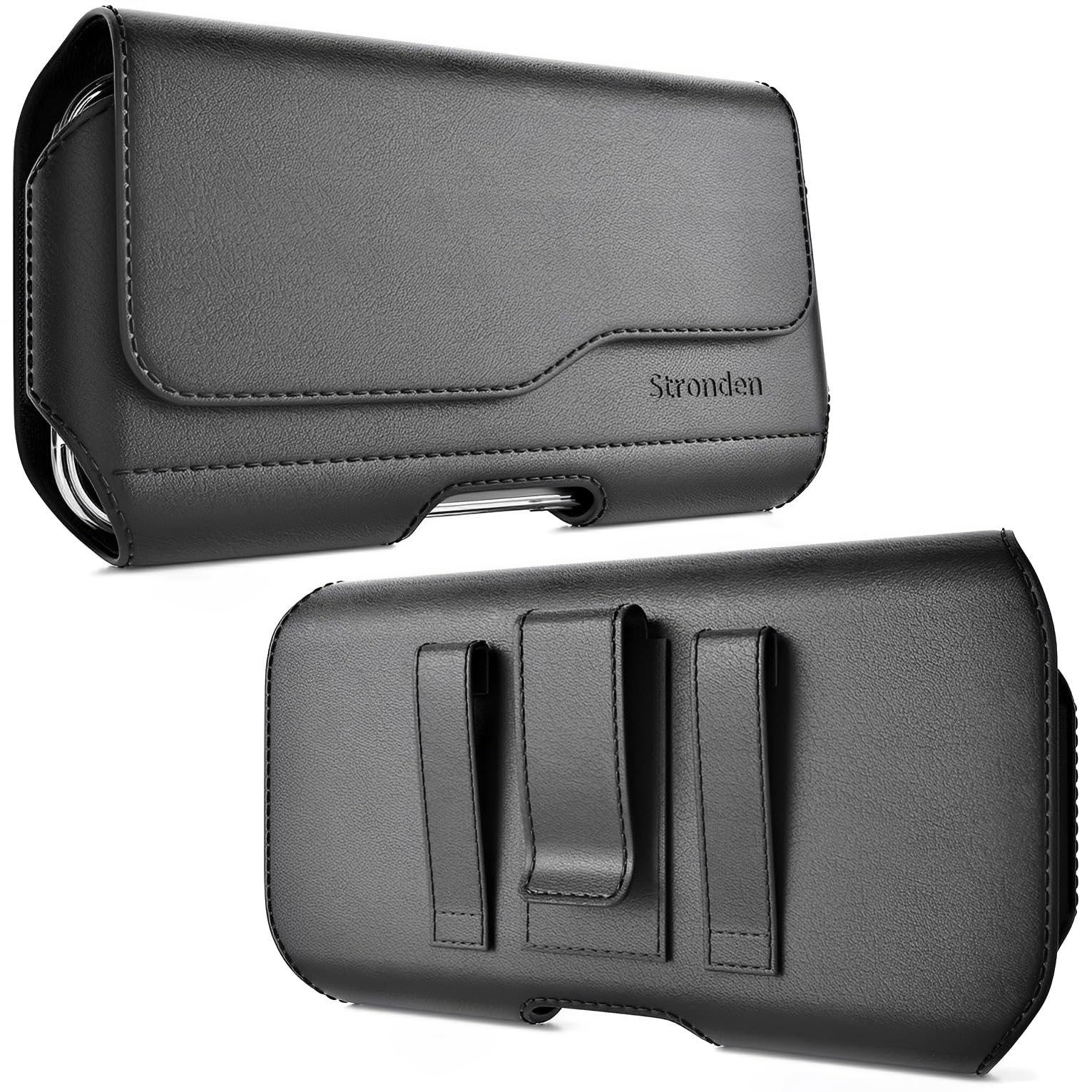Holster for Samsung Galaxy S25, S24, S23, S22, S21, S20, S10, S9, S8 (Not Plus) - Belt Case with Clip & Magnetic Closure Leather Pouch (Fits Slim/Thin Case on)