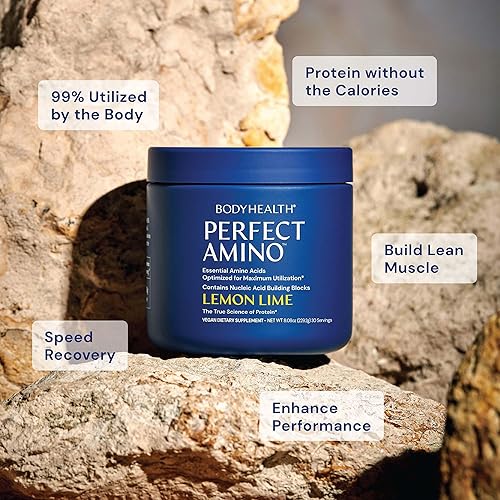 Miniatura 10 de BodyHealth PerfectAmino XP Mocha Boost (30 porciones), la mejor bebida de recuperación antes y después del entrenamiento, suplemento energético de 8