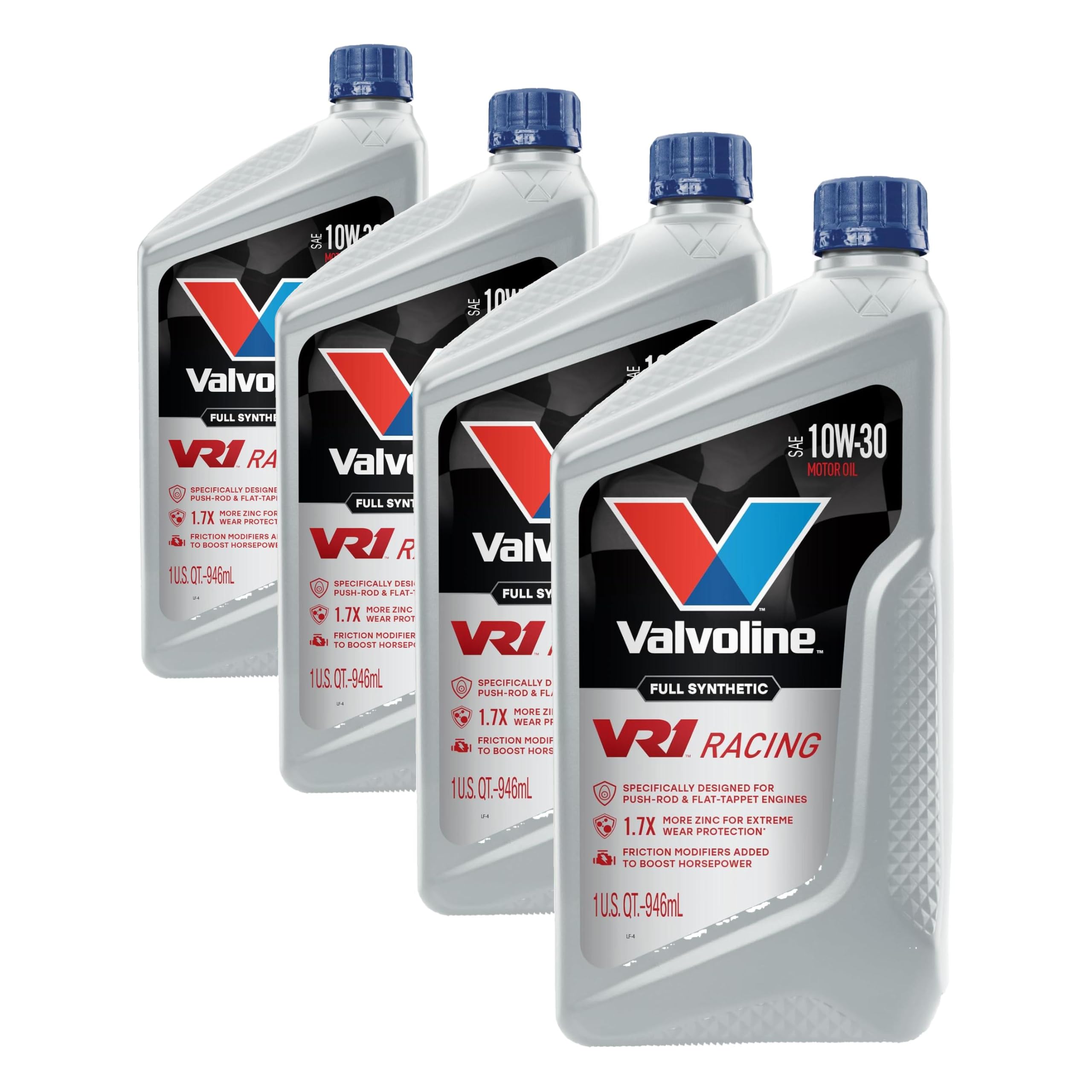 Valvoline VR1 Racing Synthetic SAE 10W-30 Motor Oil 1 QT (Pack of 4)