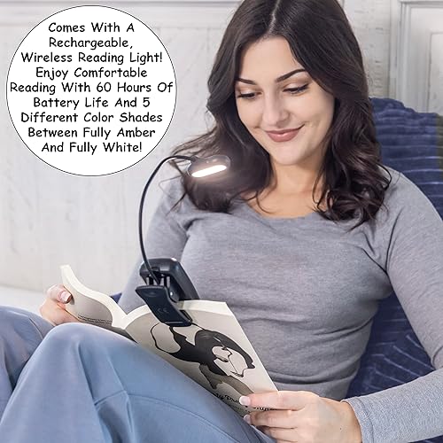 Miniatura 8 de Homie Almohada de lectura con soporte de muñeca, tiene reposabrazos y soporte para la espalda para descansar en cama, descansar, leer, trabajar en